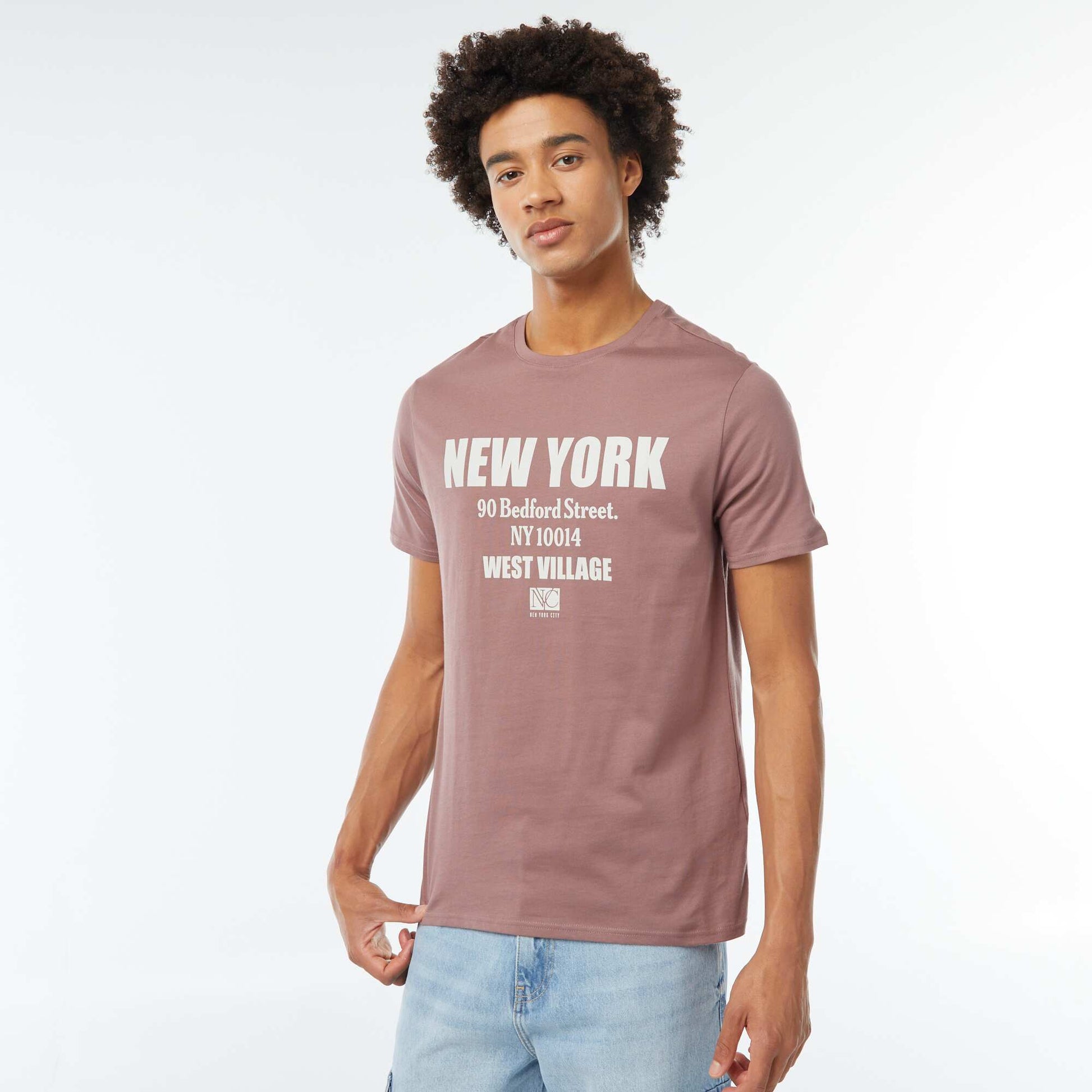 Tee-shirt imprimé à manches courtes ROSE