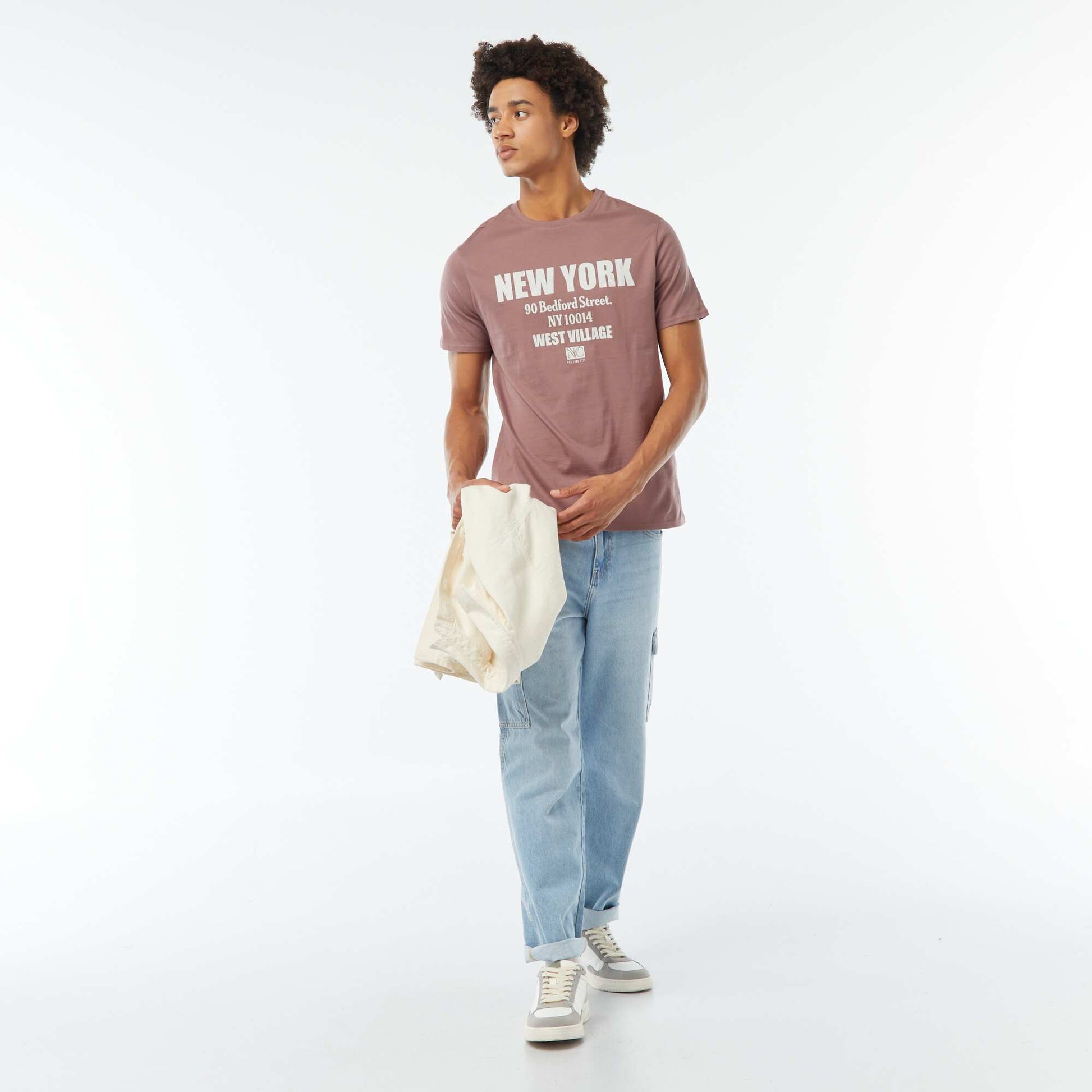 Tee-shirt imprimé à manches courtes ROSE