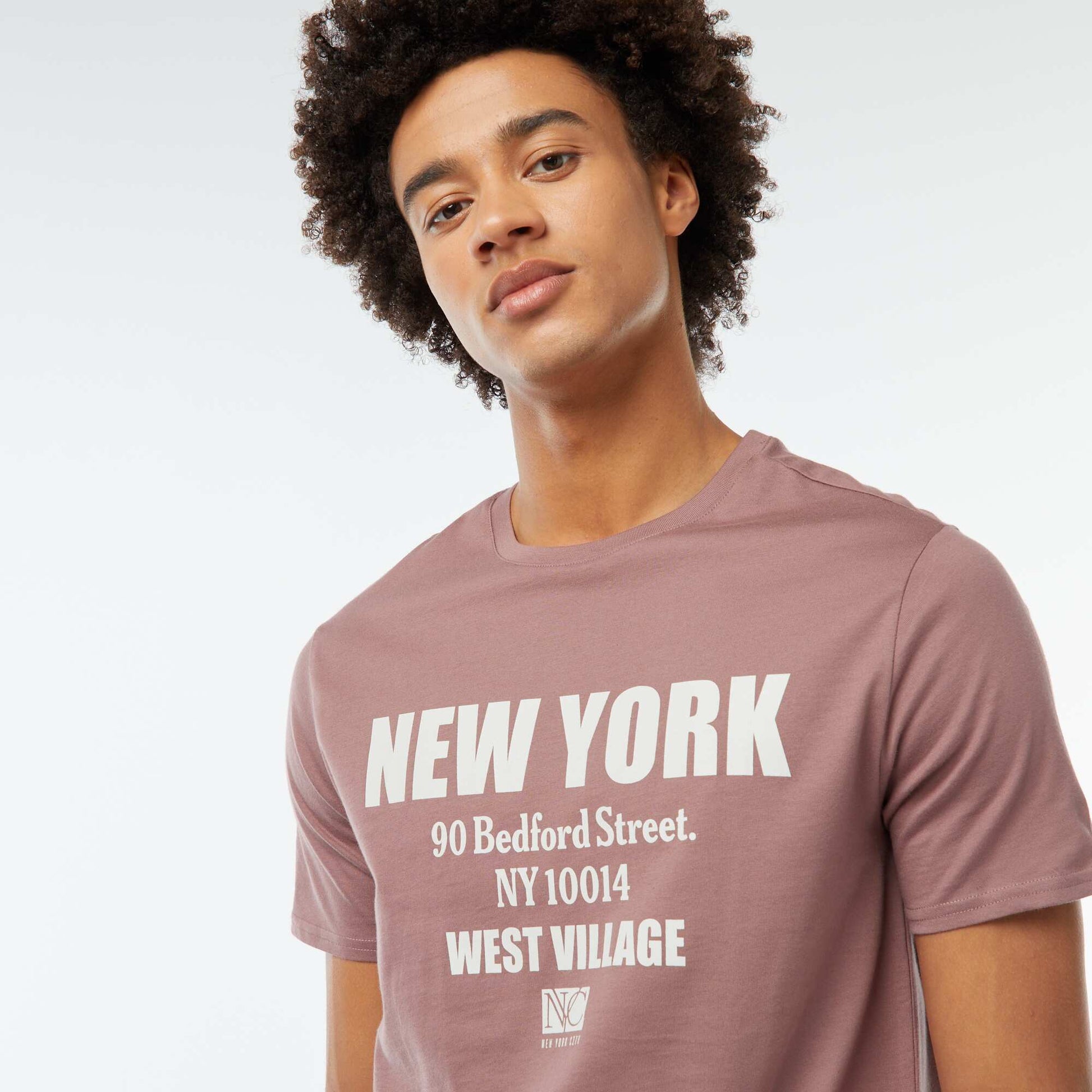 Tee-shirt imprimé à manches courtes ROSE
