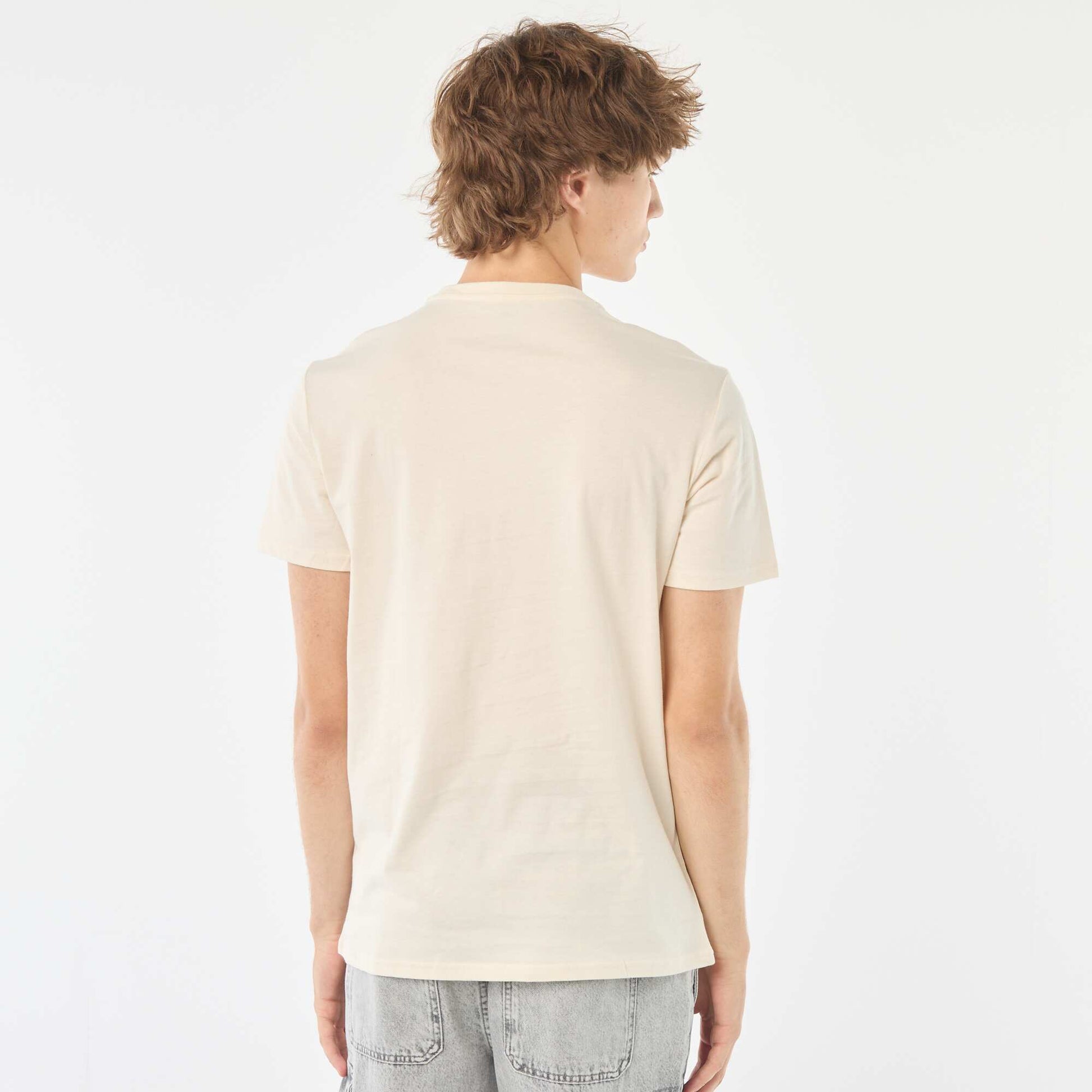 Tee-shirt imprimé à manches courtes BLANC
