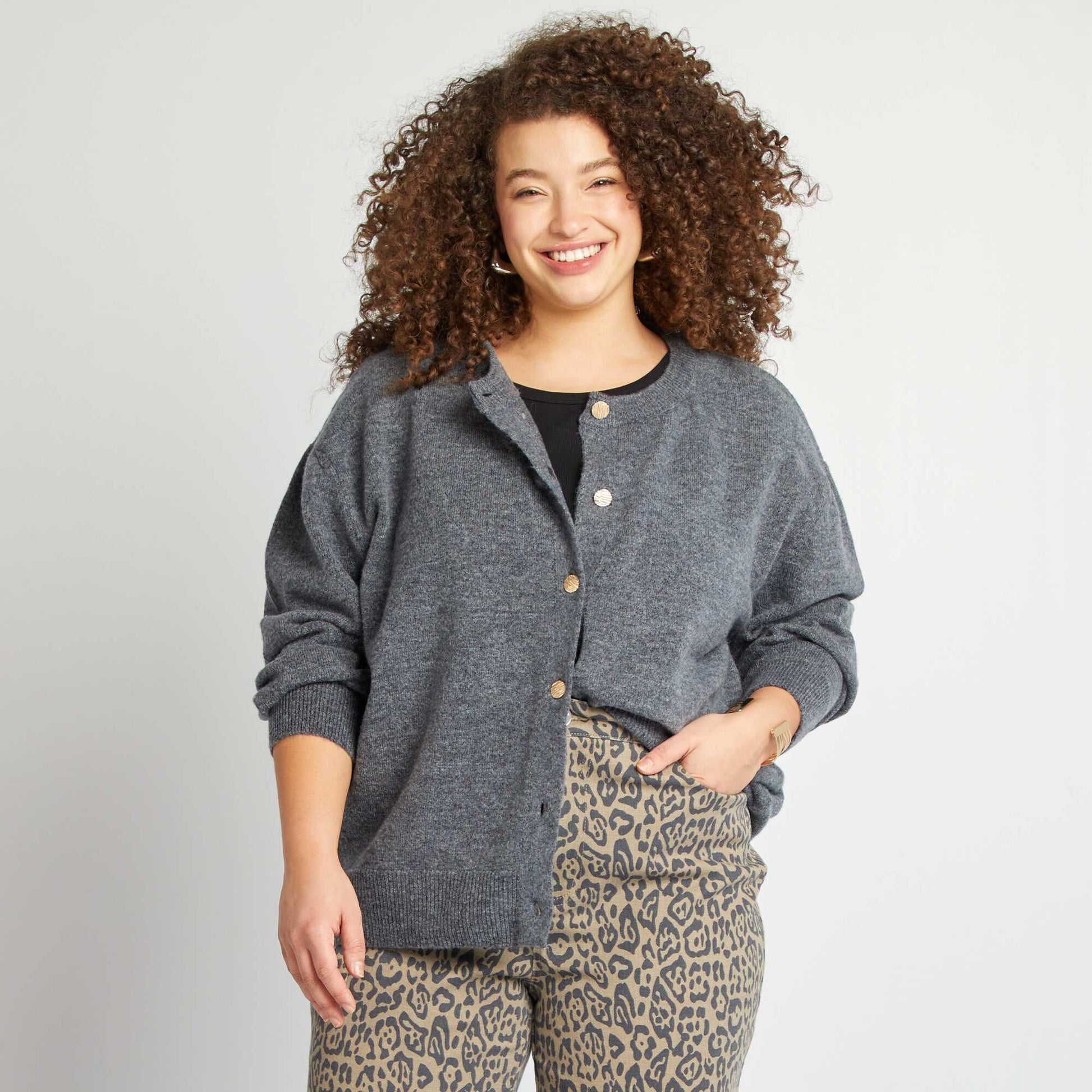 Gilet en laine mélangé GRIS