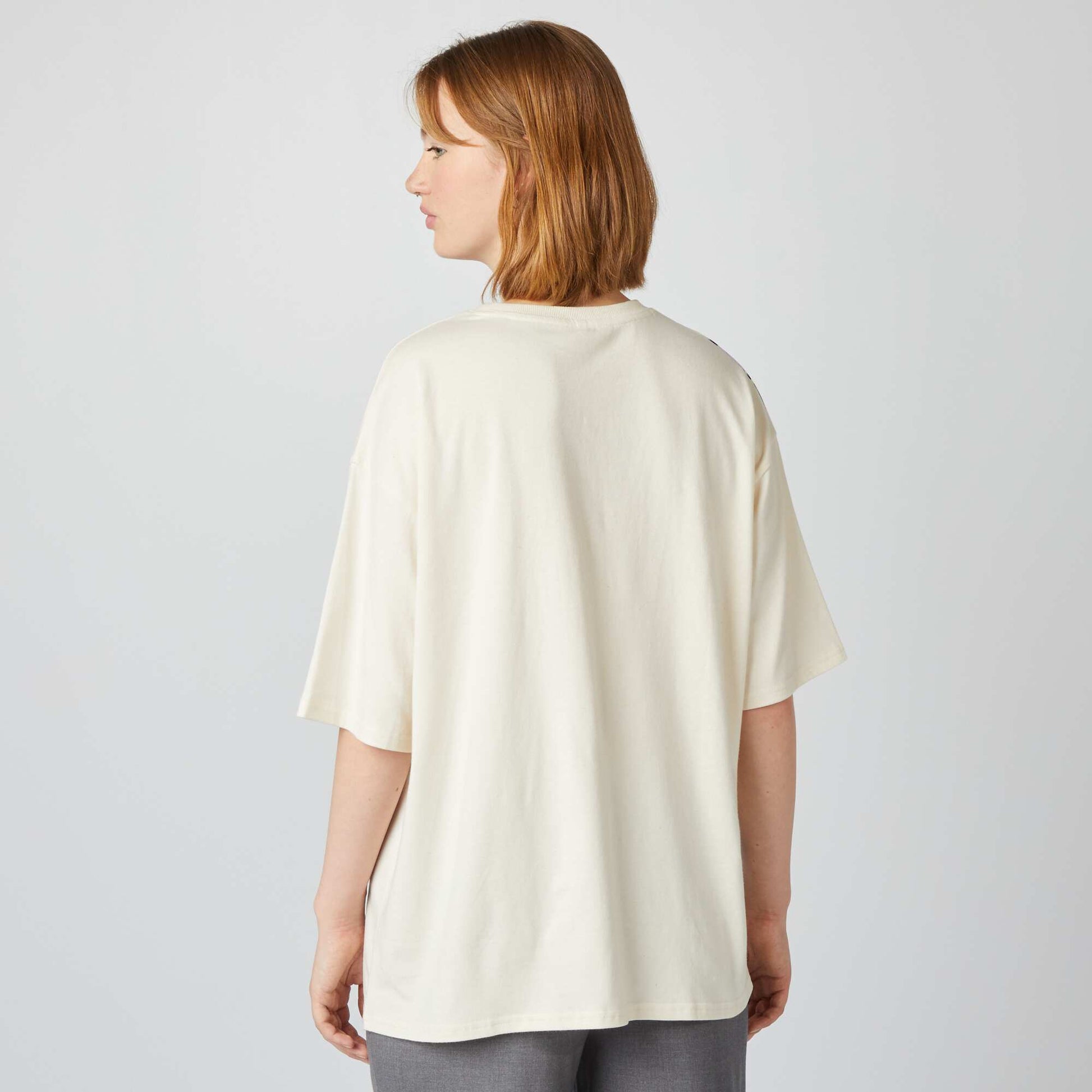 T-shirt oversize 'Stitch' BLANC