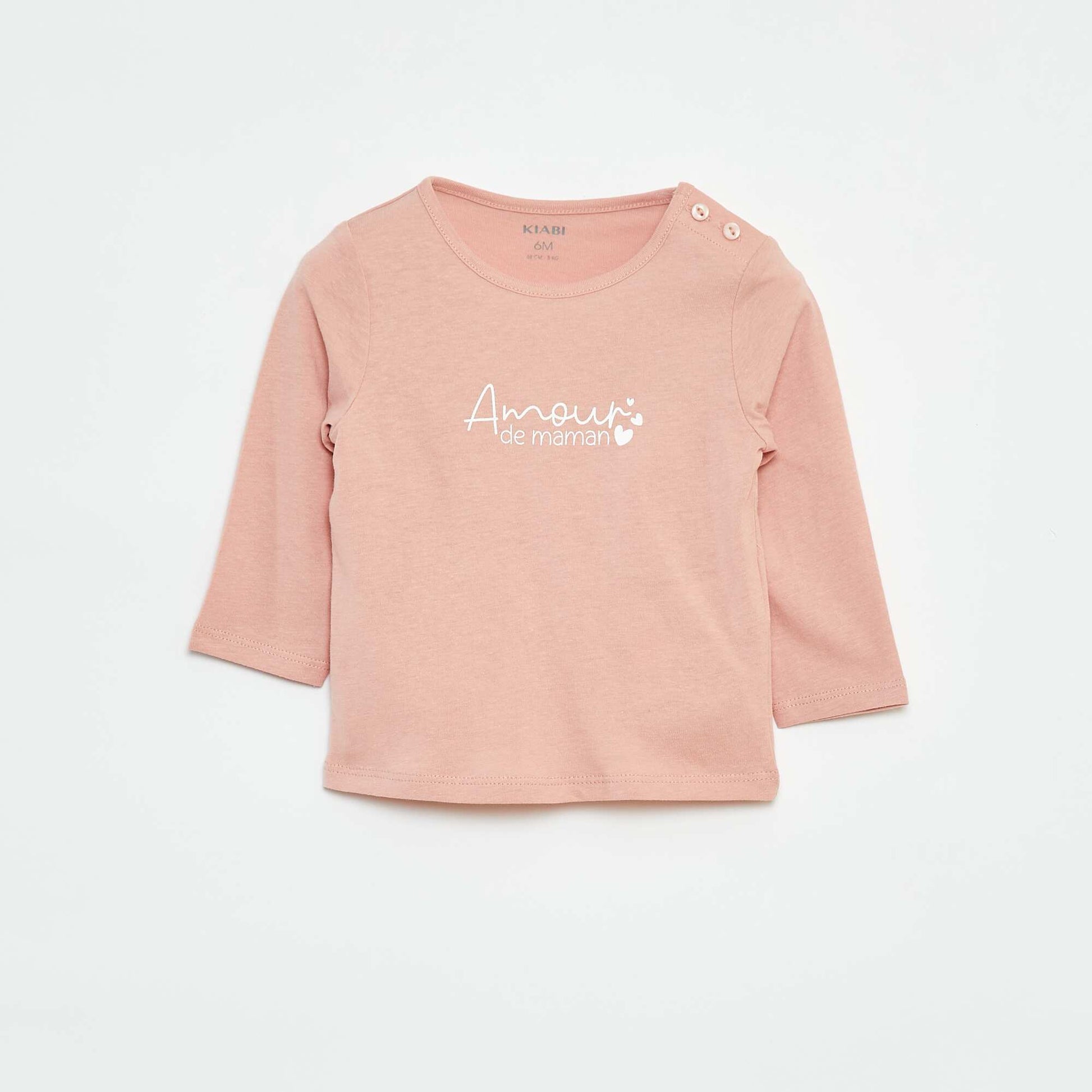 T-shirt à manches longues avec print ROSE