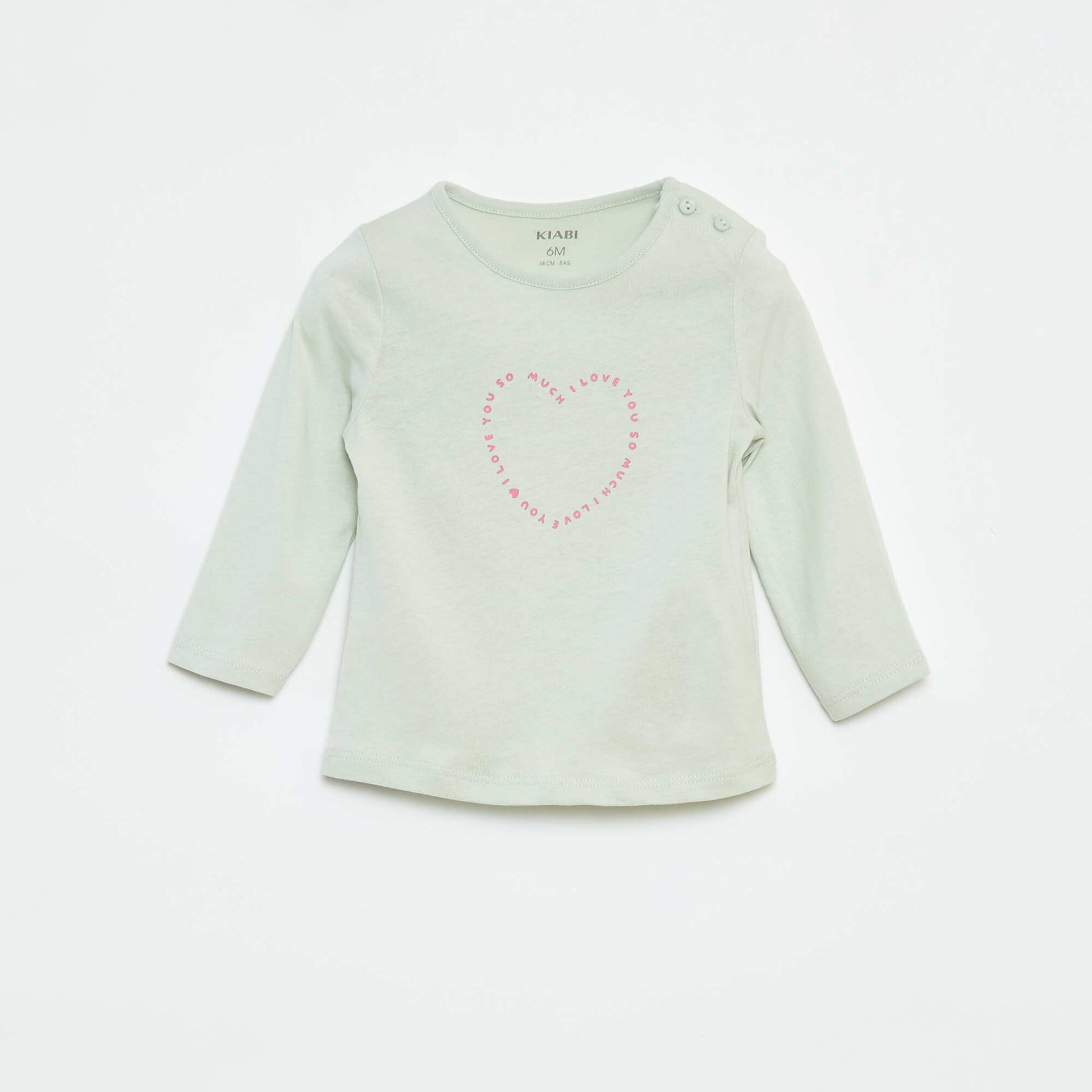 T-shirt à manches longues avec print BLEU