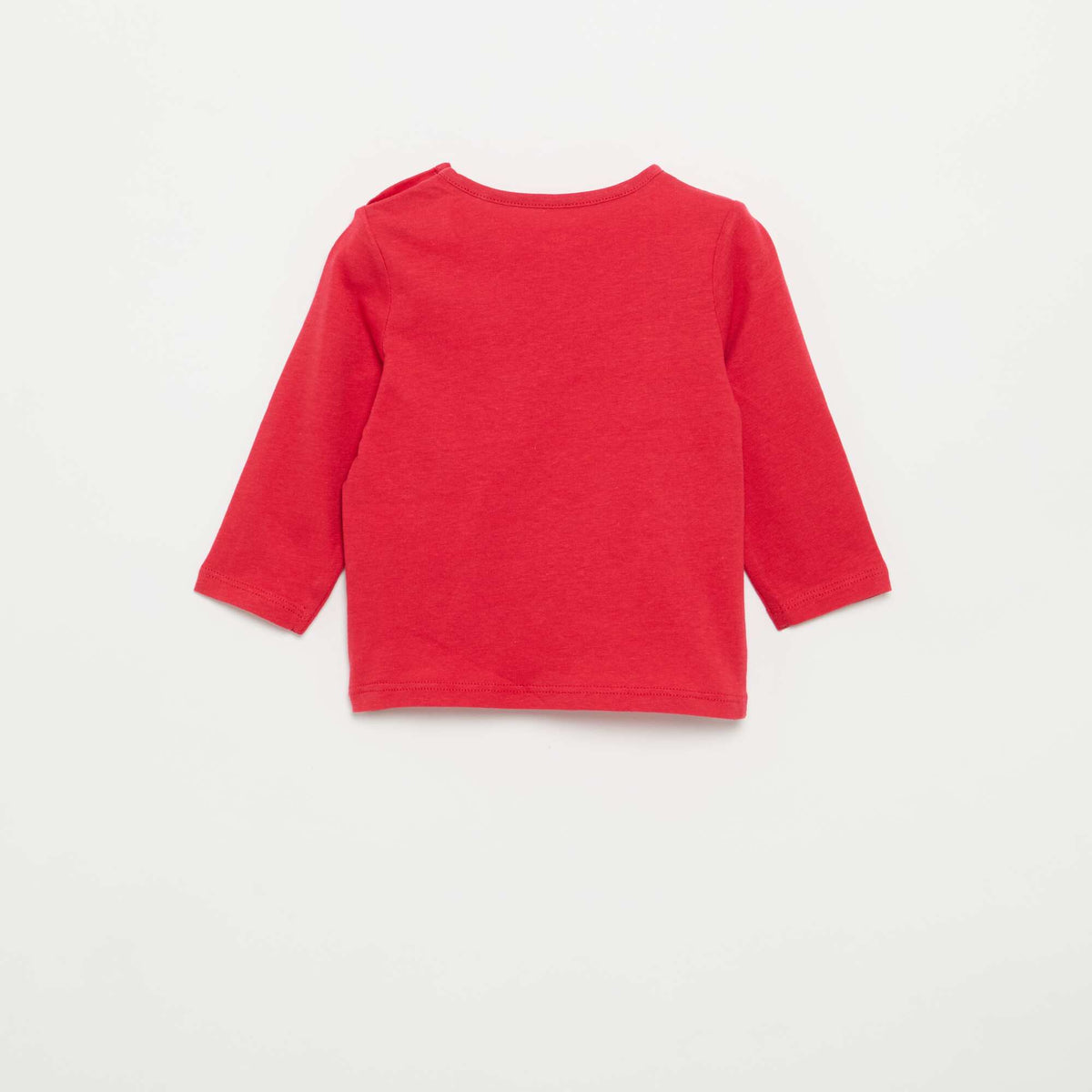 T-shirt à manches longues avec imprimé ROUGE