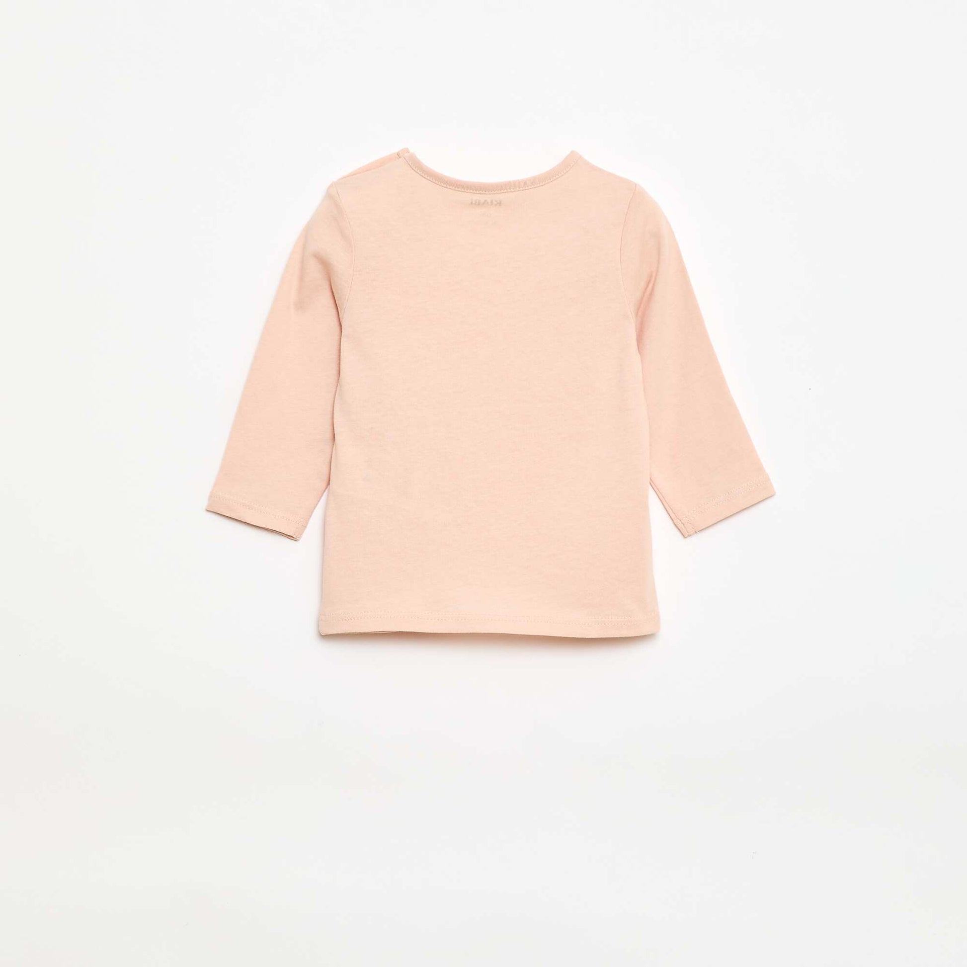T-shirt manches longue impirmé ROSE