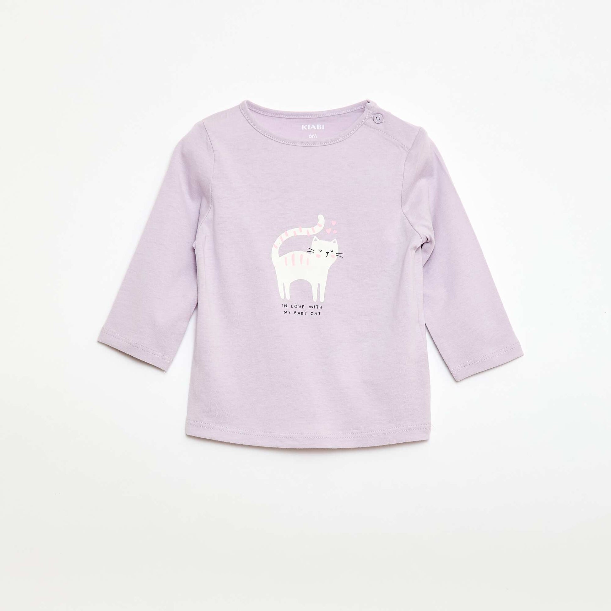 T-shirt manches longue impirmé VIOLET