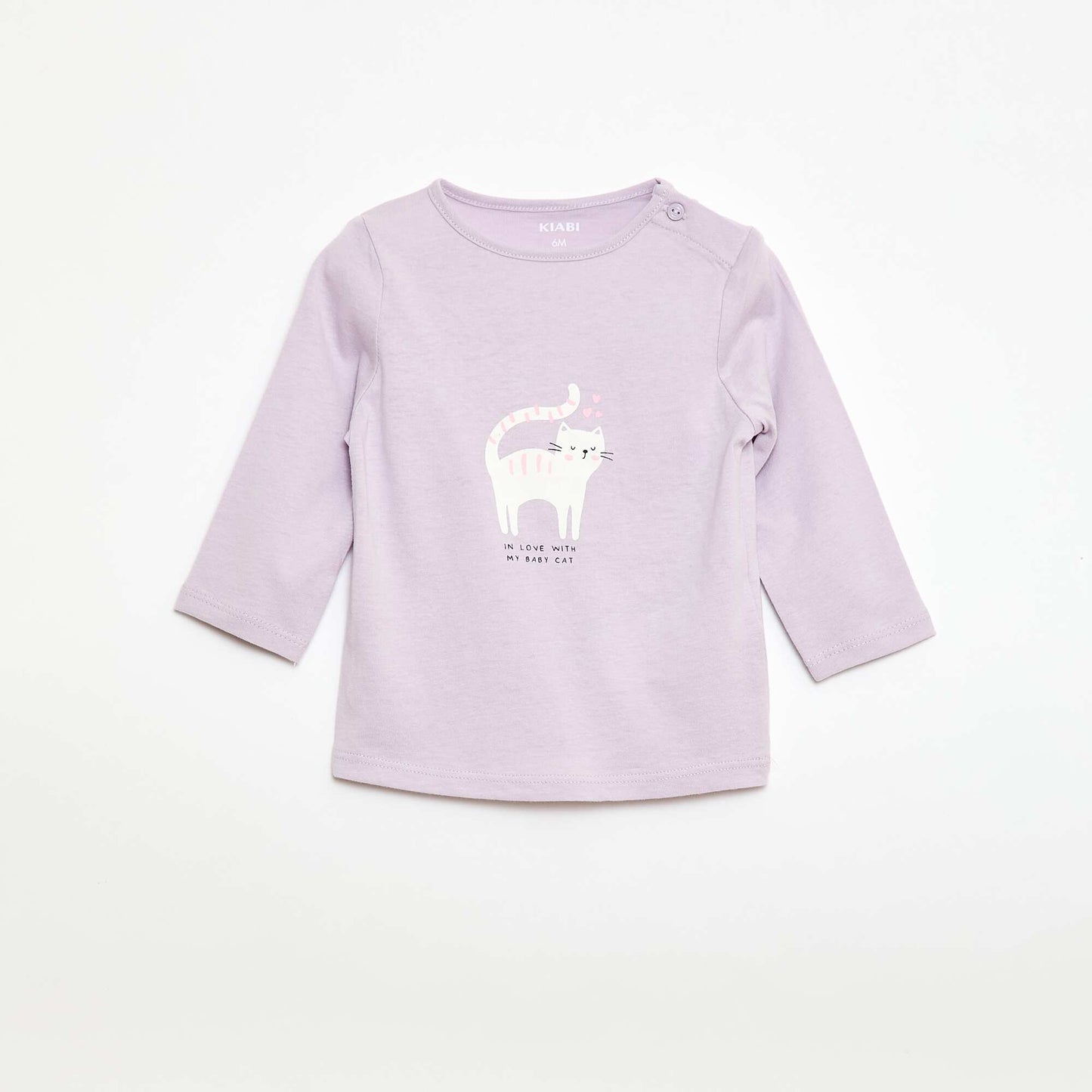 T-shirt manches longue impirmé VIOLET