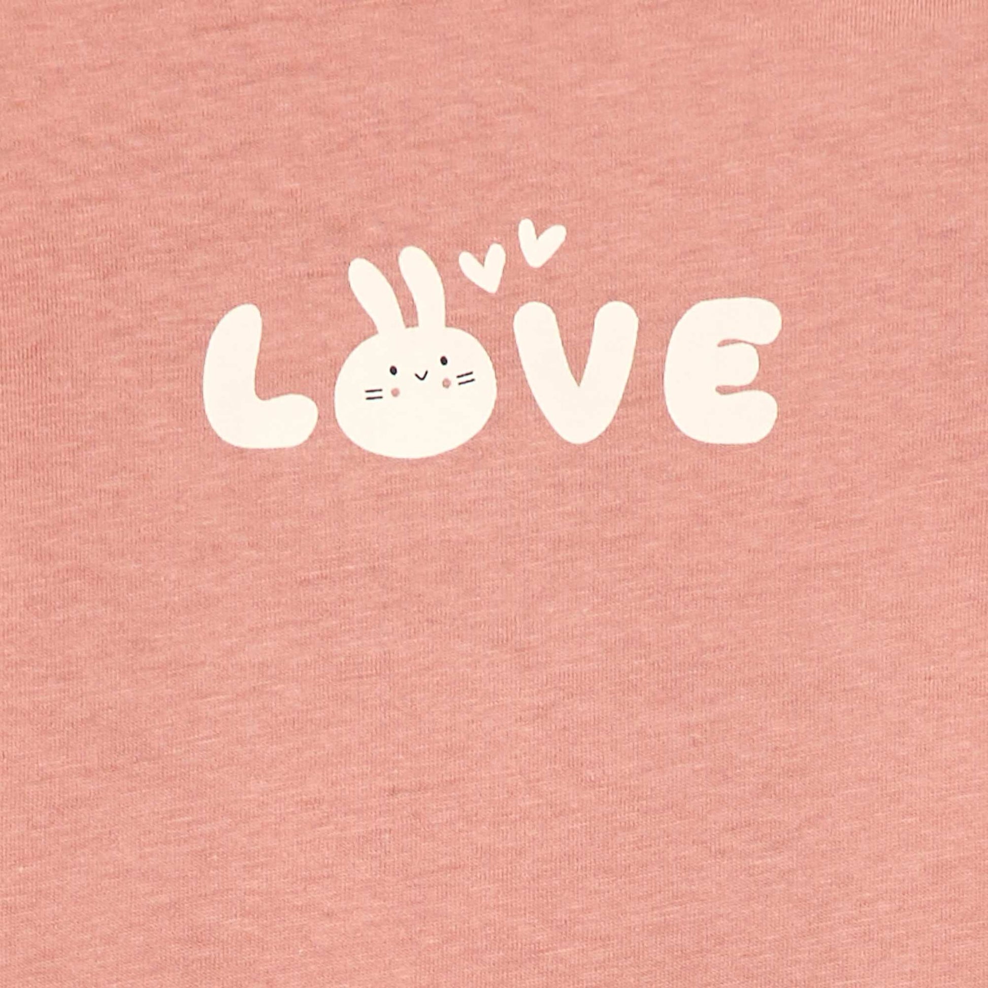 T-shirt manches longue impirmé ROSE