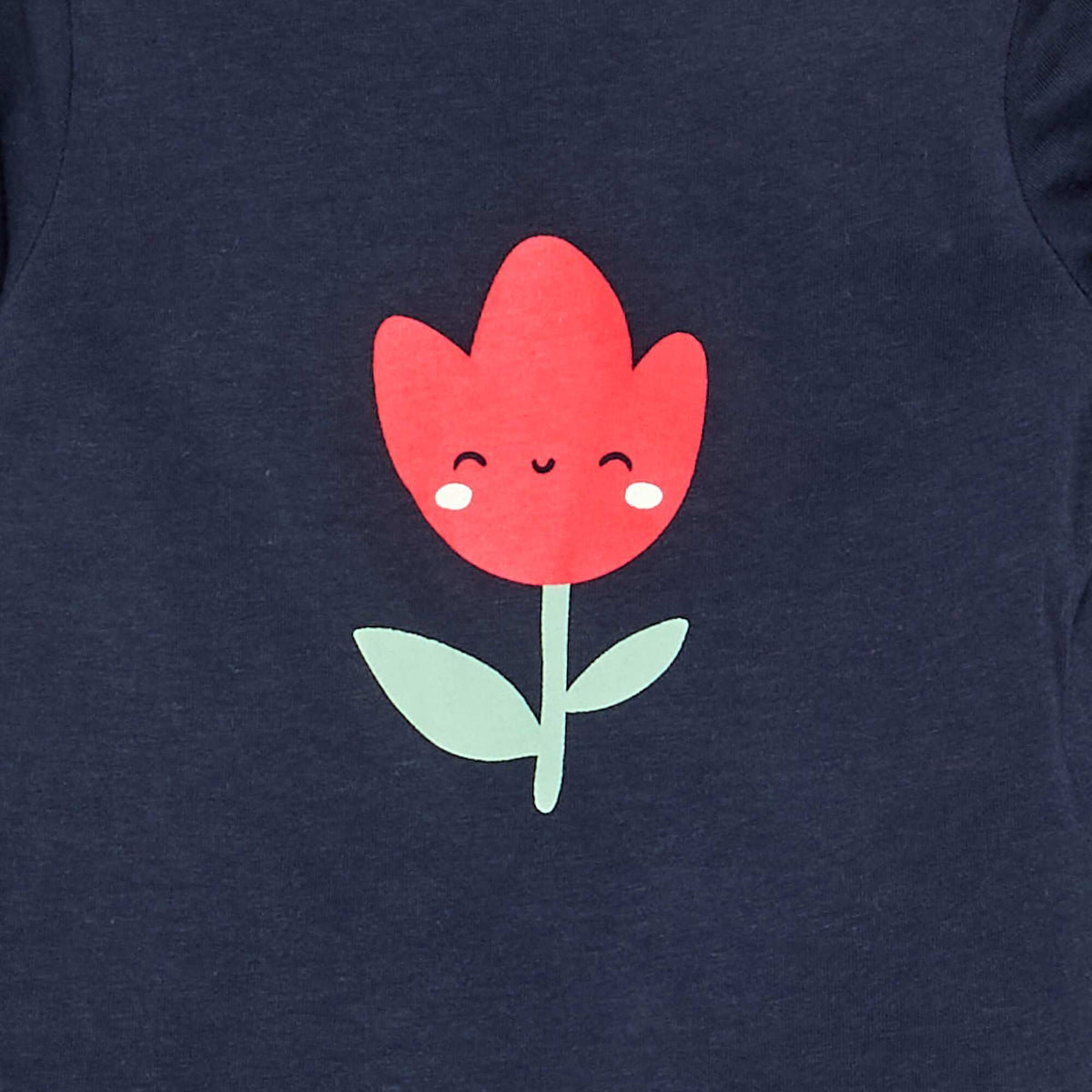 T-shirt à manches longues imprimé BLEU