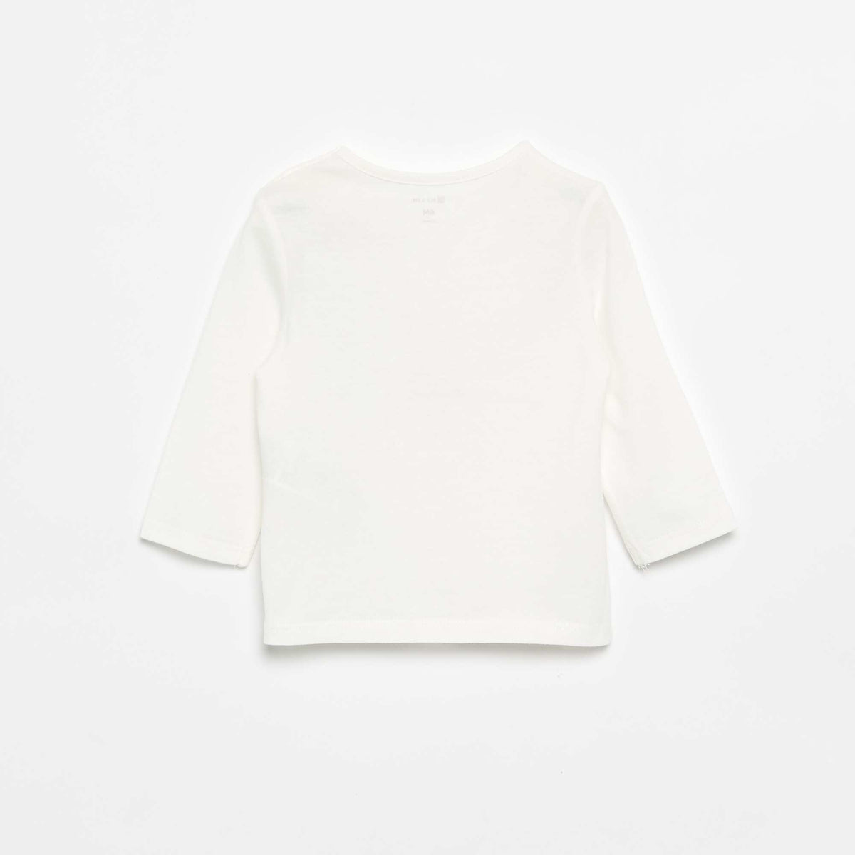 T-shirt à manches longues imprimé BLANC