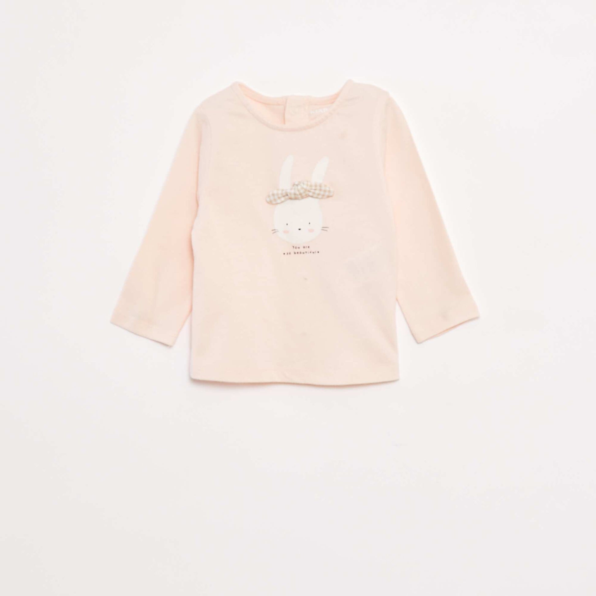 T-shirt manches longues avec animation devant ROSE