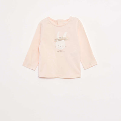 T-shirt manches longues avec animation devant ROSE