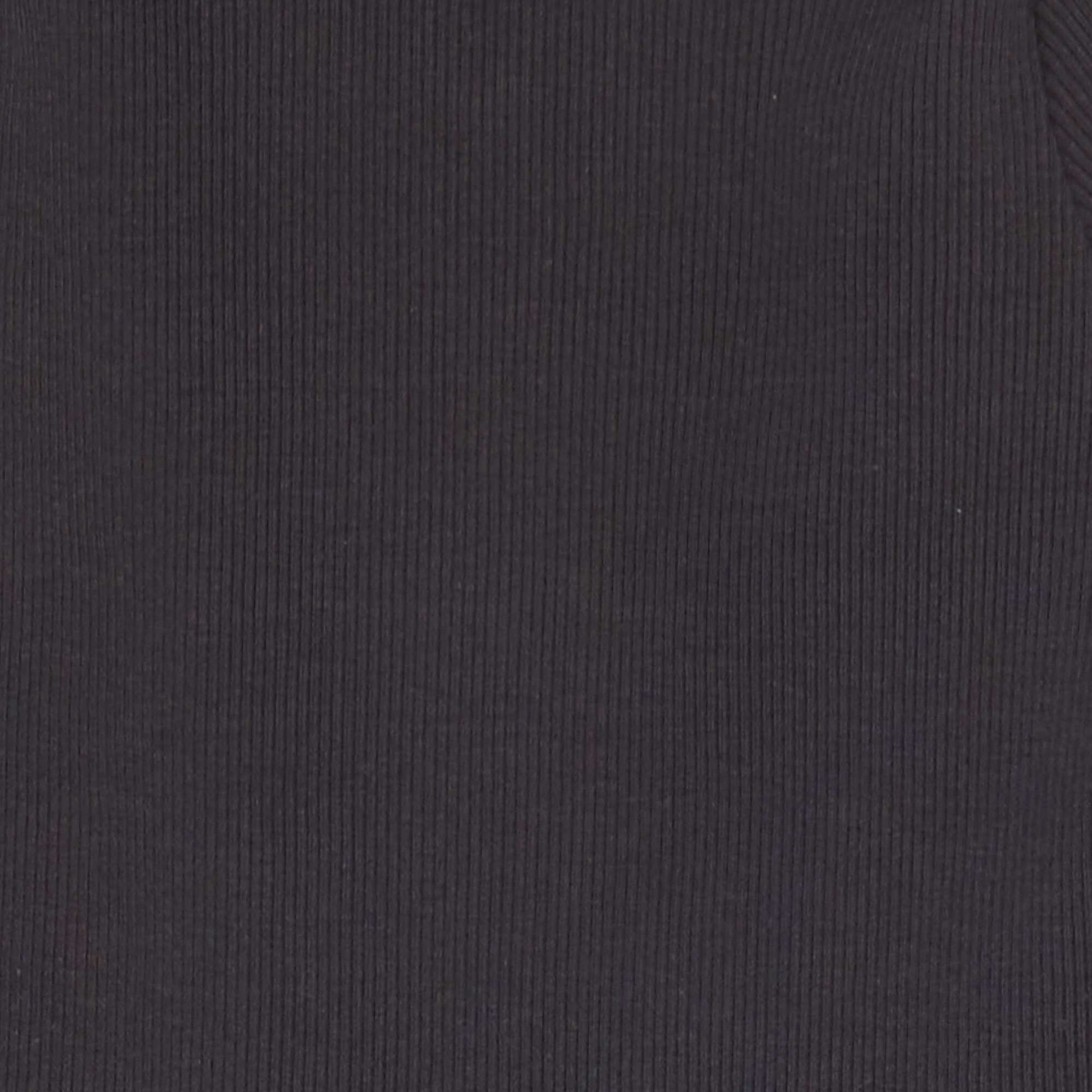 T-shirt côtelé à manches longues NOIR