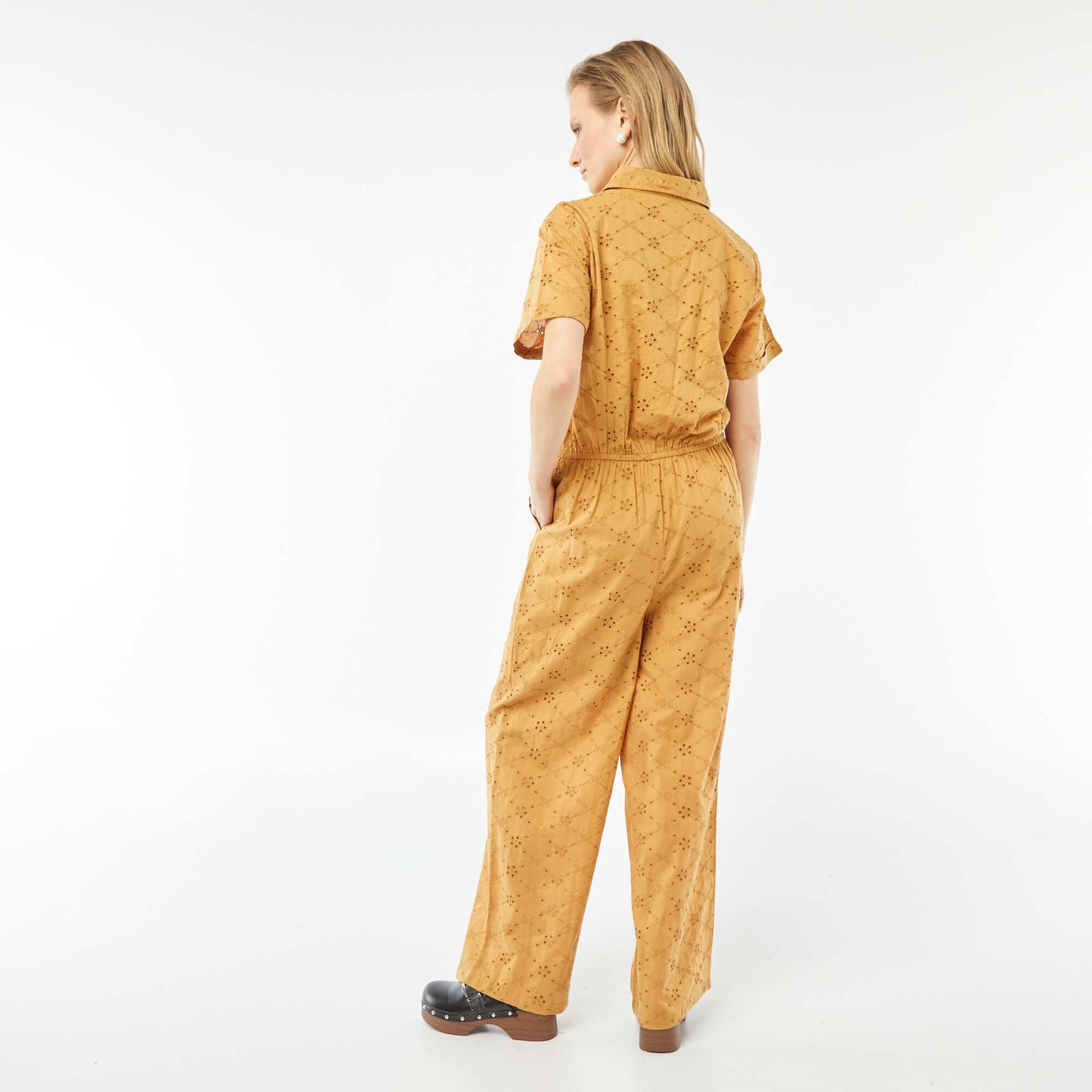 Combinaison longue brodée OCRE