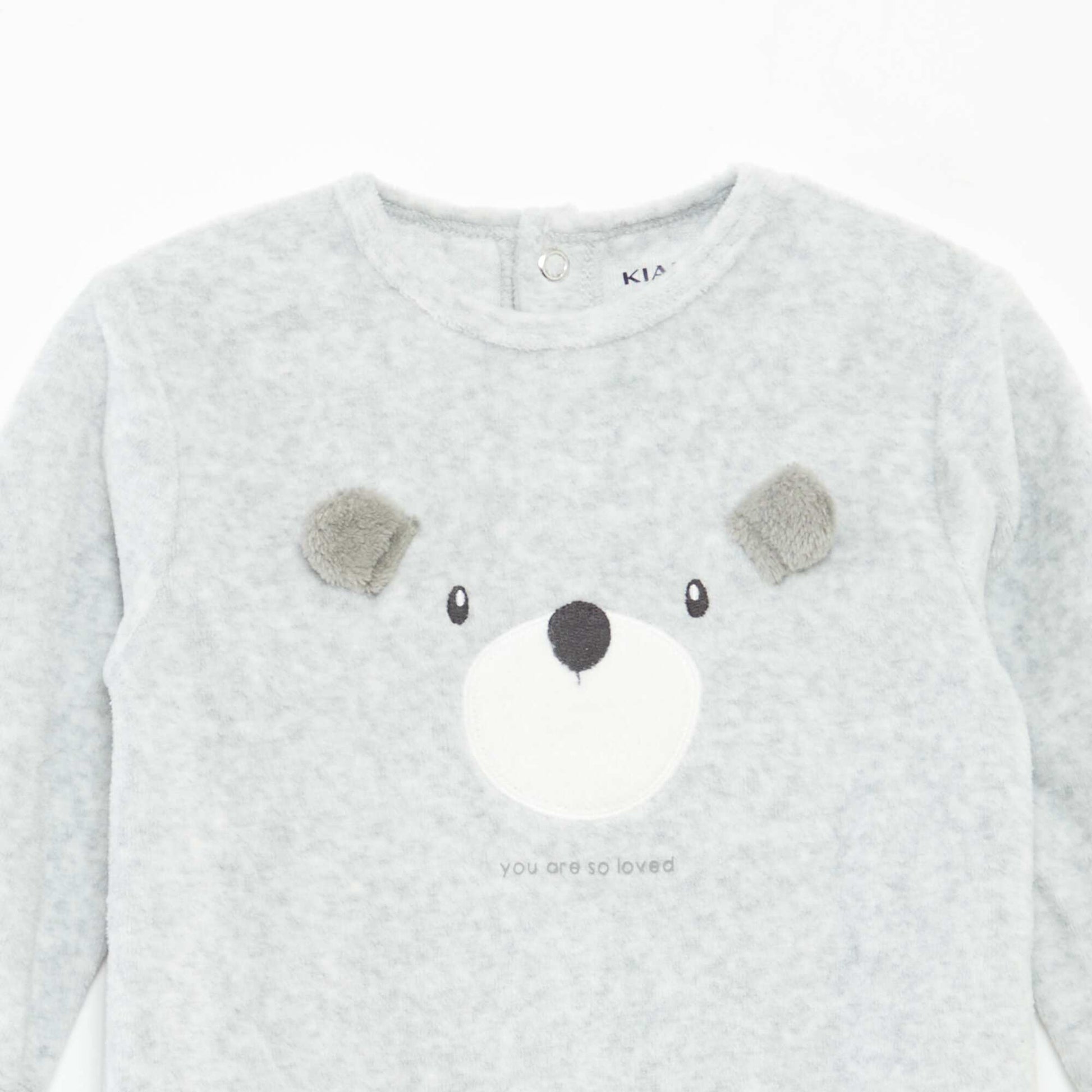 Dors bien en velours avec animation GRIS