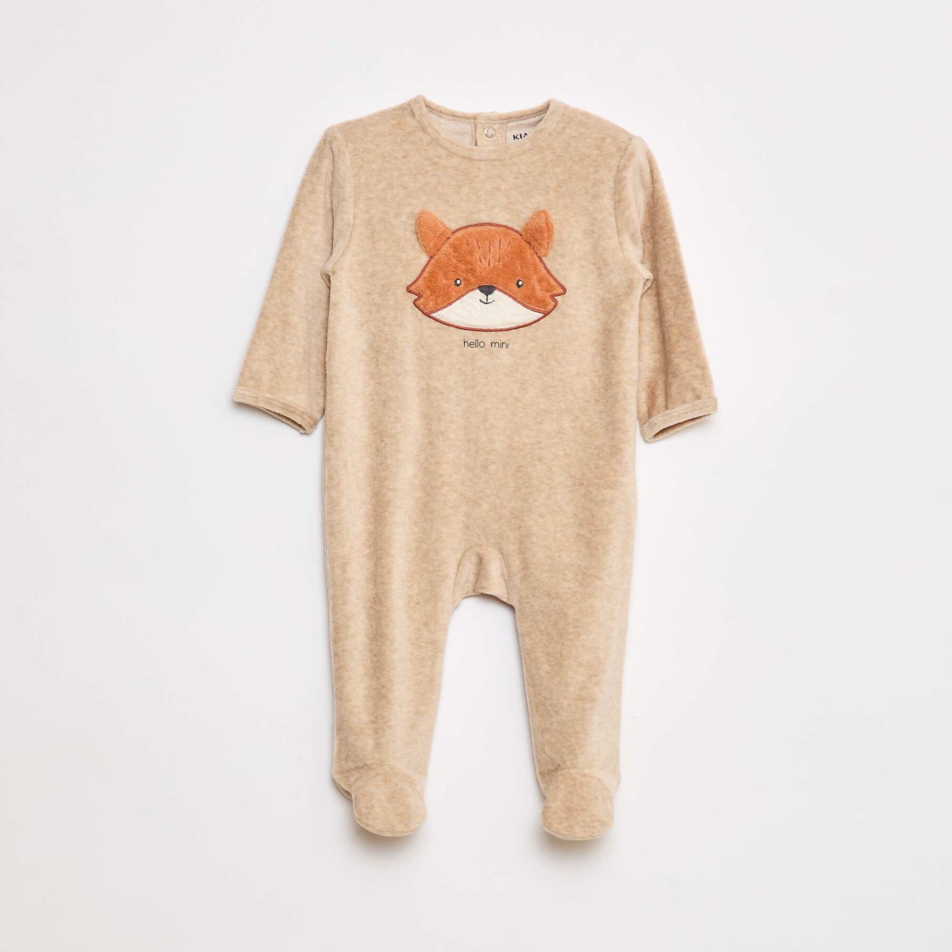 Dors bien en velours avec animation BEIGE