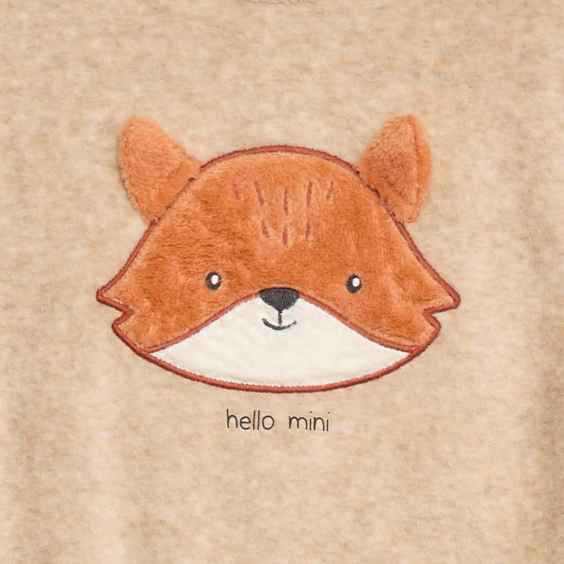 Dors bien en velours avec animation BEIGE
