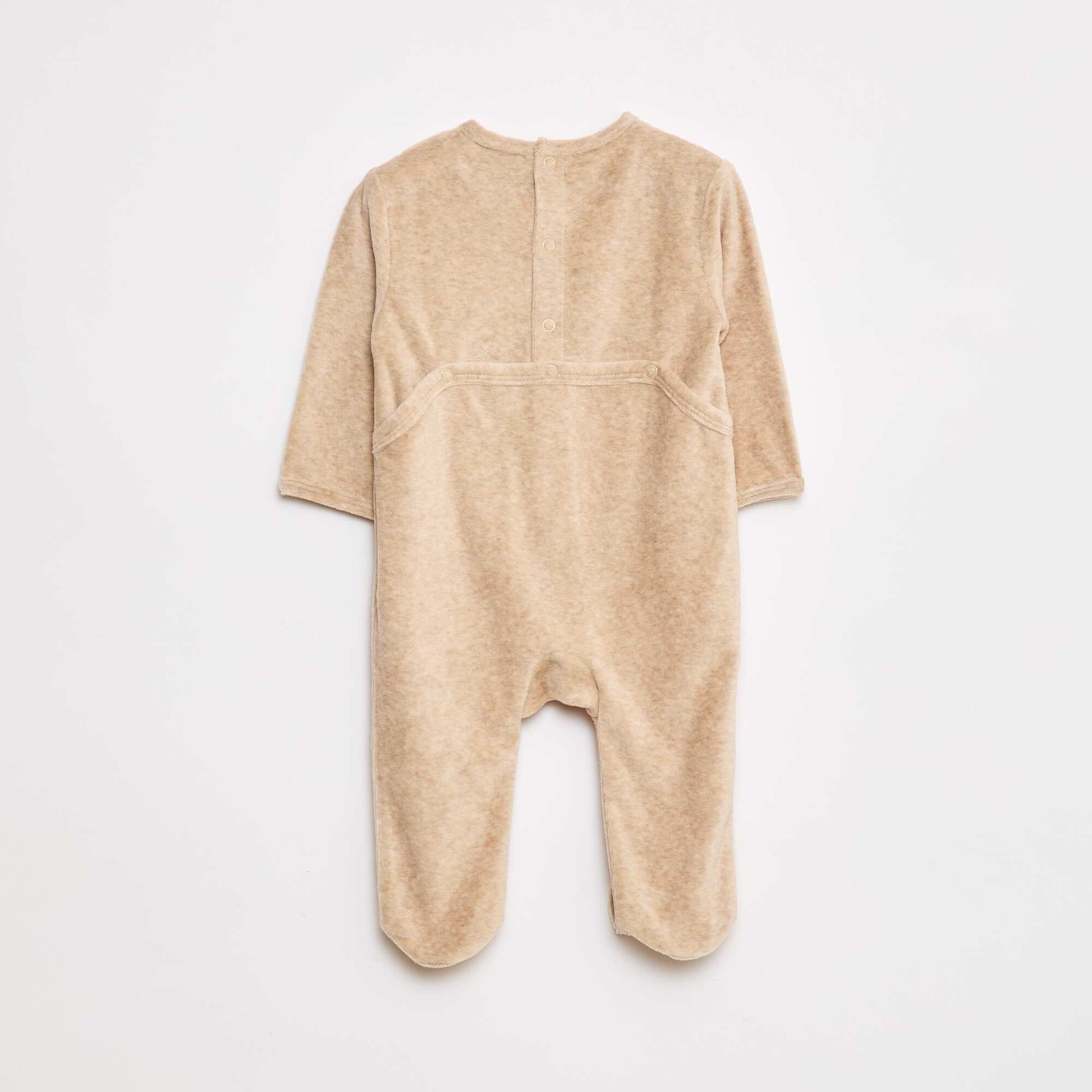 Dors bien en velours avec animation BEIGE
