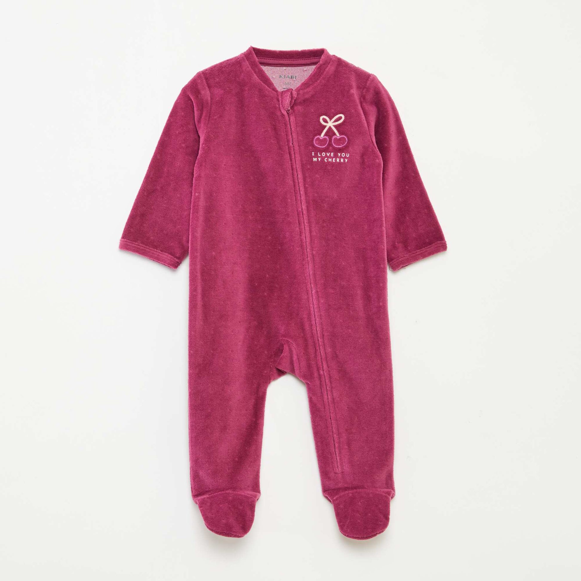 Dors-bien en velours avec ouverture zippée ROSE