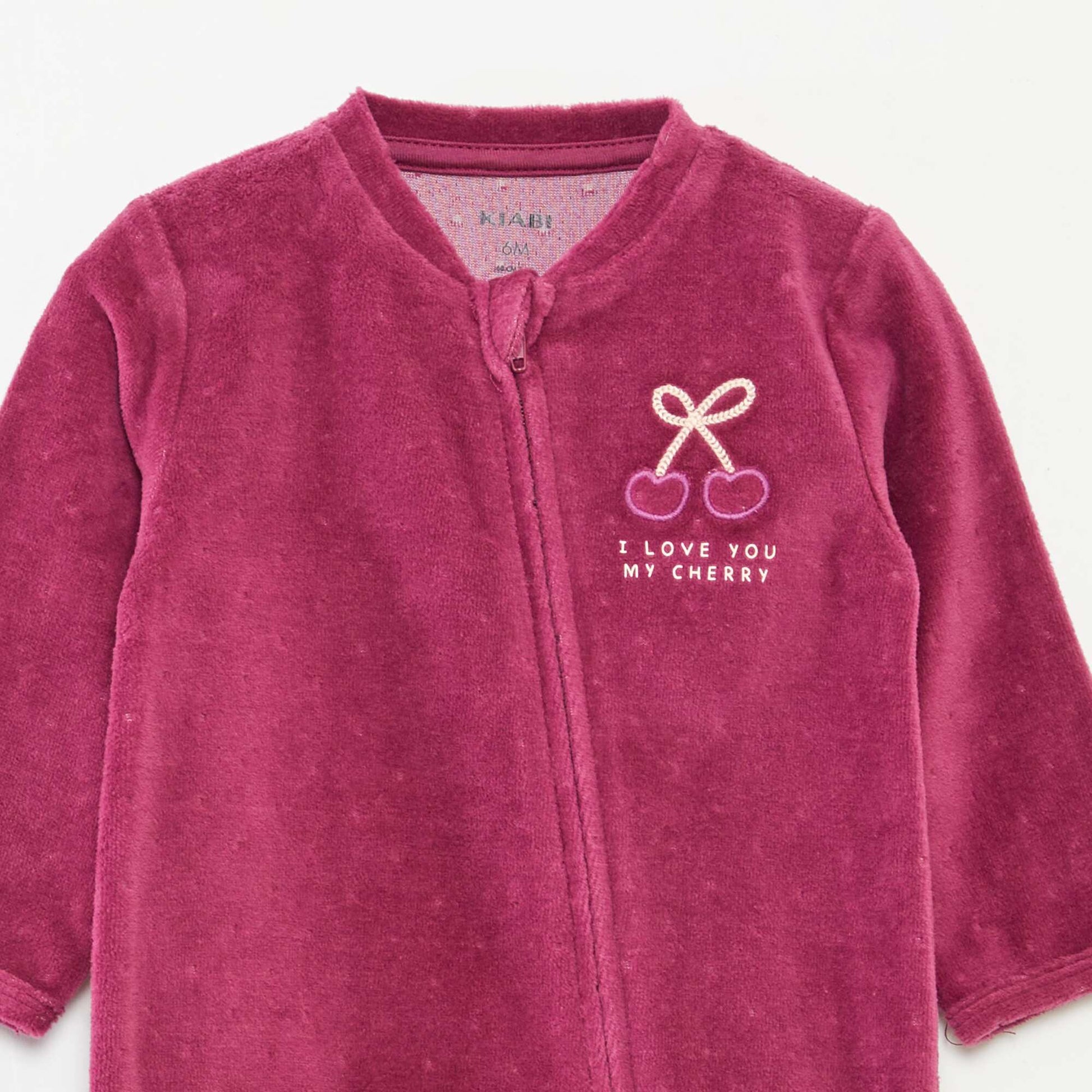 Dors-bien en velours avec ouverture zippée ROSE