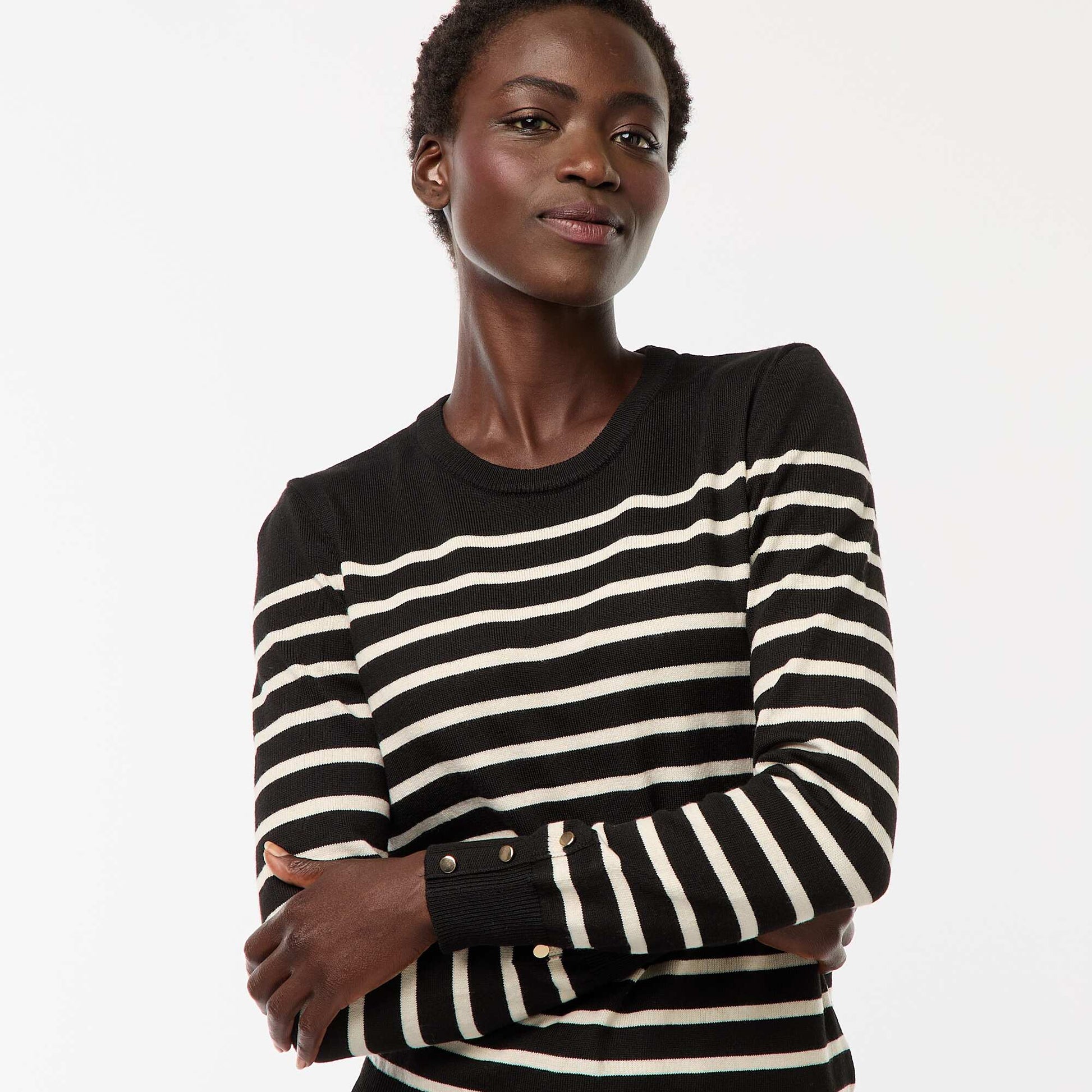 Pull en maille léger col rond NOIR