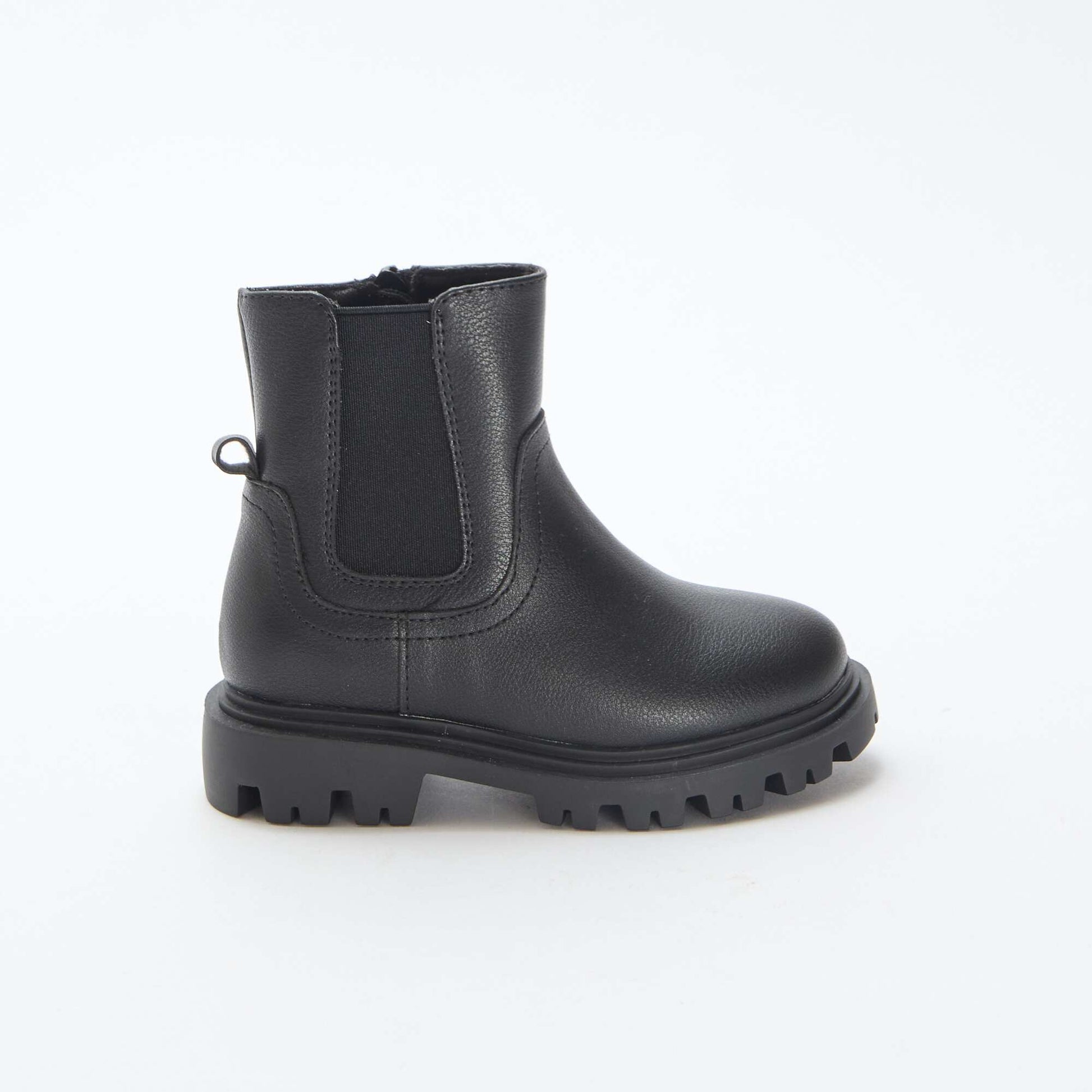 Bottes ajustées en simili NOIR