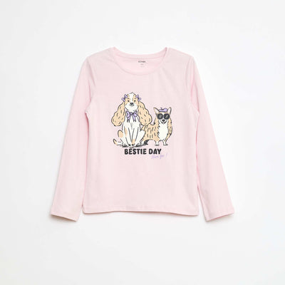 T-shirt imprimé à message ROSE