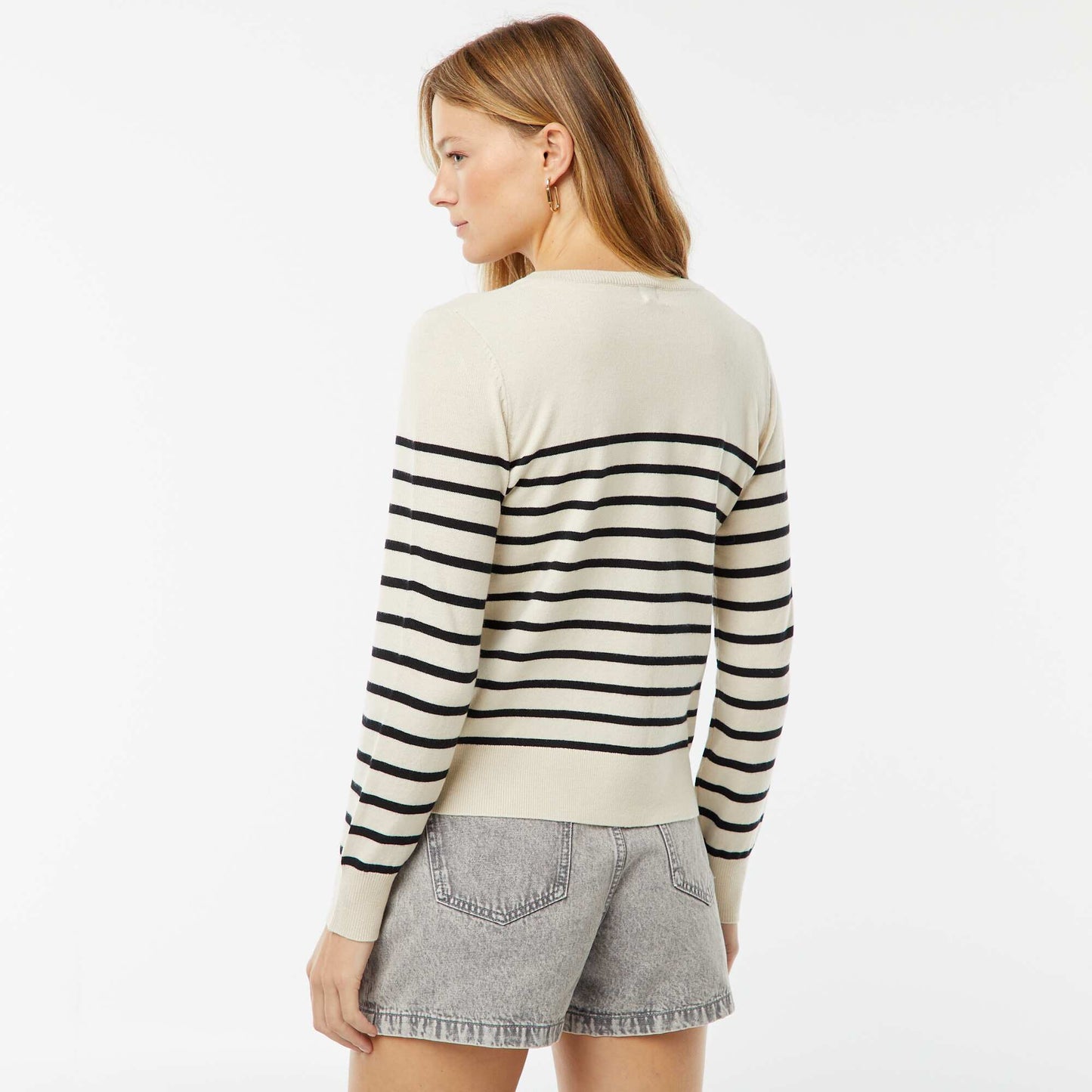 Gilet en maille fine BEIGE