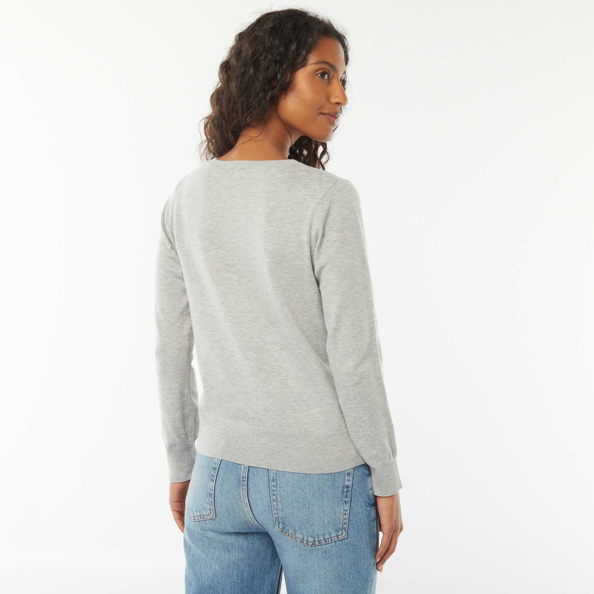 Gilet en maille fine GRIS
