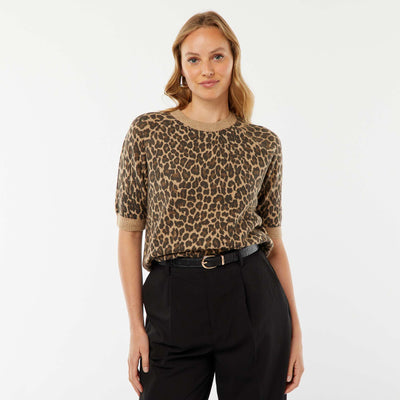Pull à manches mi-longues en maille tricot BEIGE
