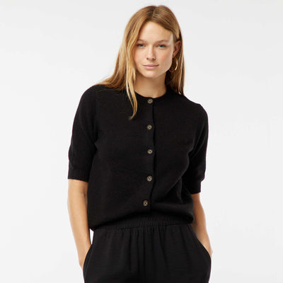 Gilet en laine mélangé NOIR