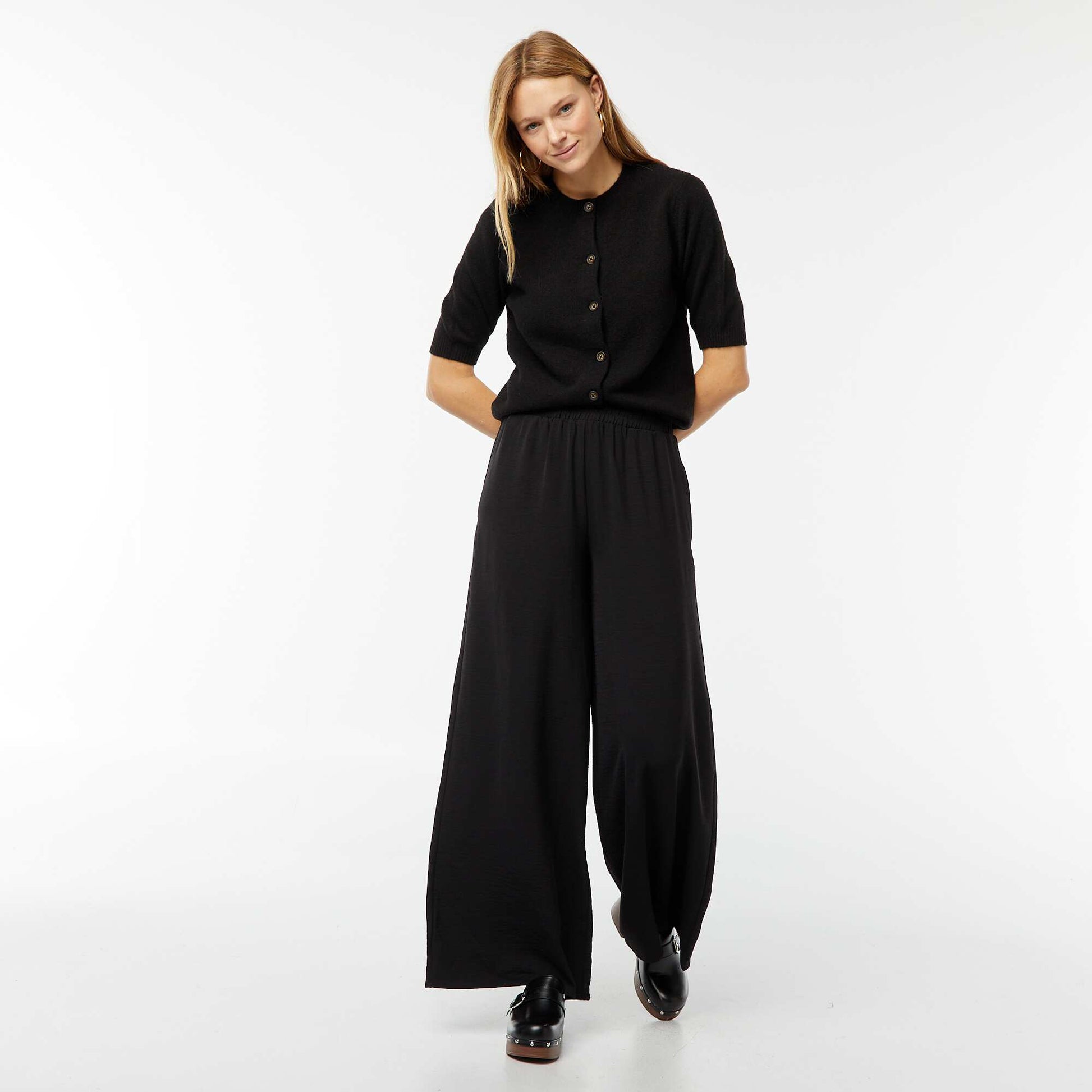 Gilet en laine mélangé NOIR