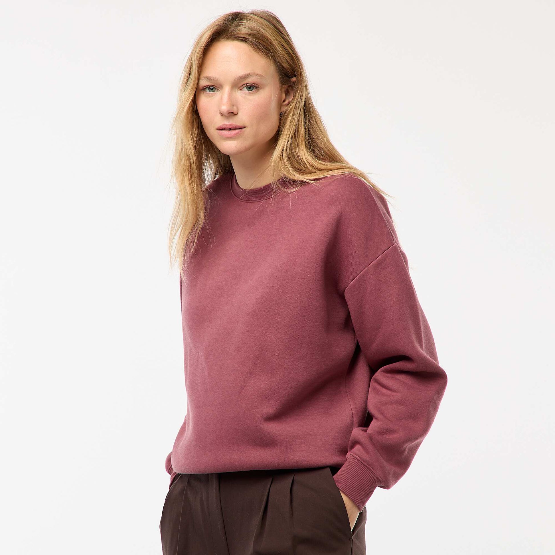 Sweat uni en molleton chaud ROSE GINGER