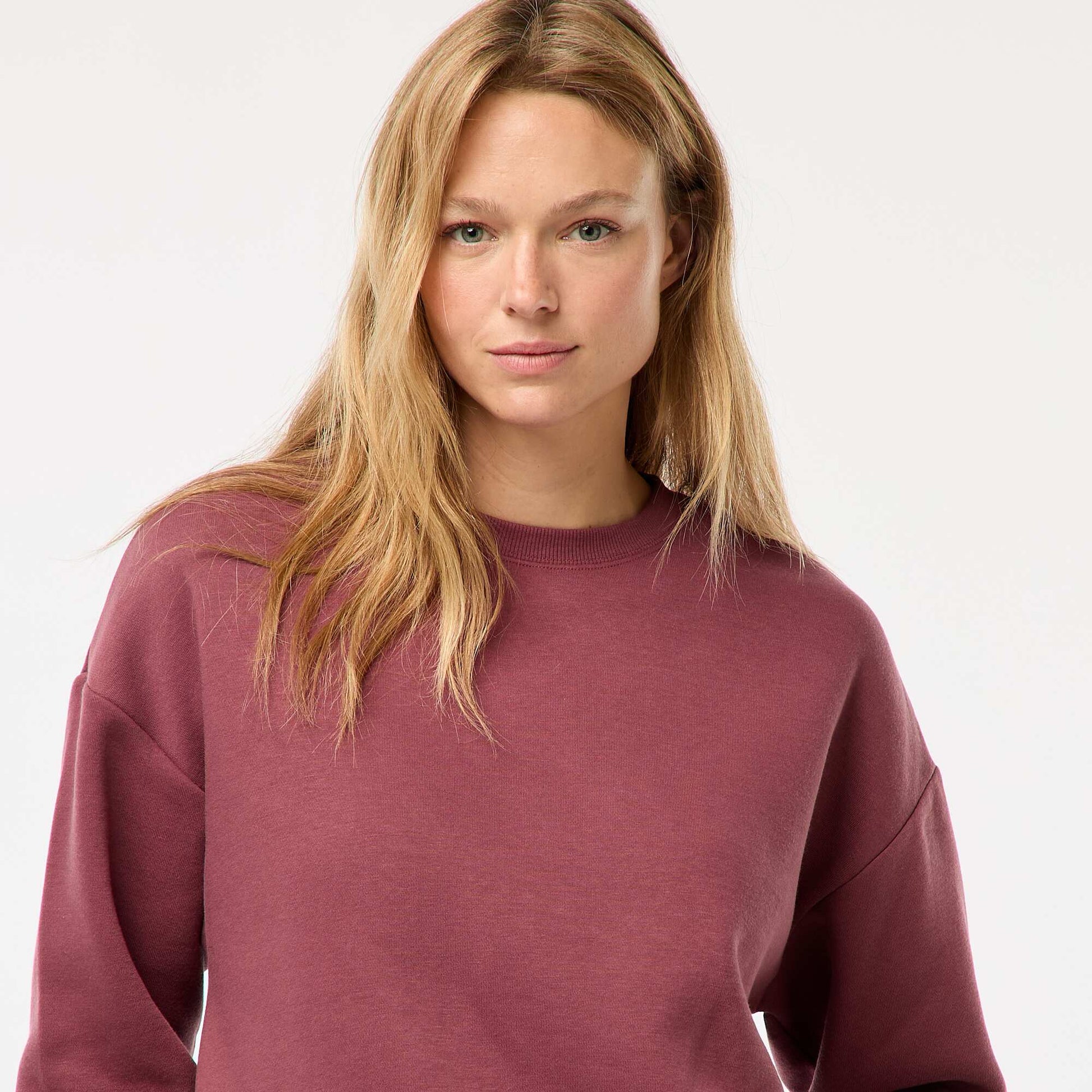 Sweat uni en molleton chaud ROSE GINGER