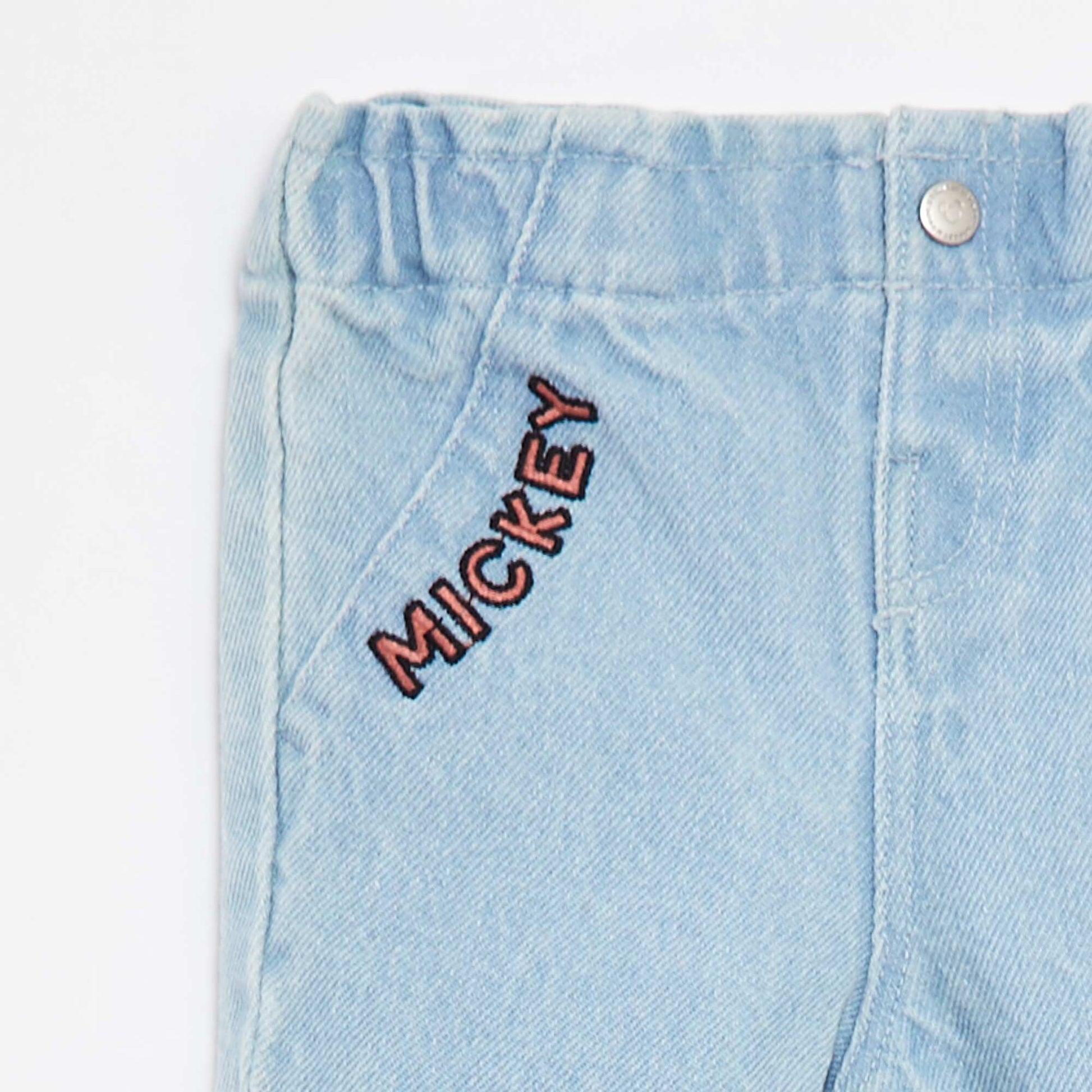 Jean paperbag 'Disney' avec revers à la base BLEU