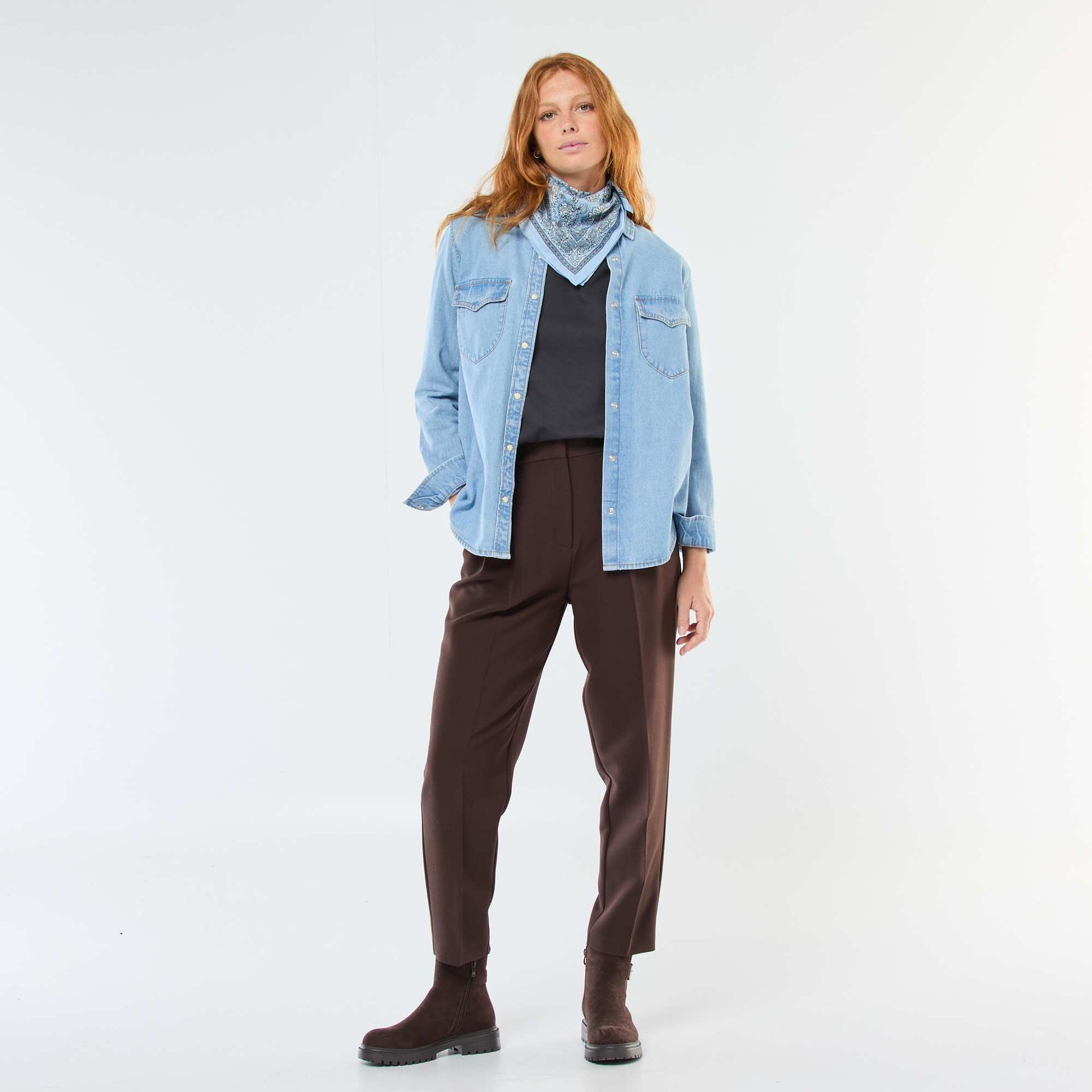 Sweat basique en french terry GRIS