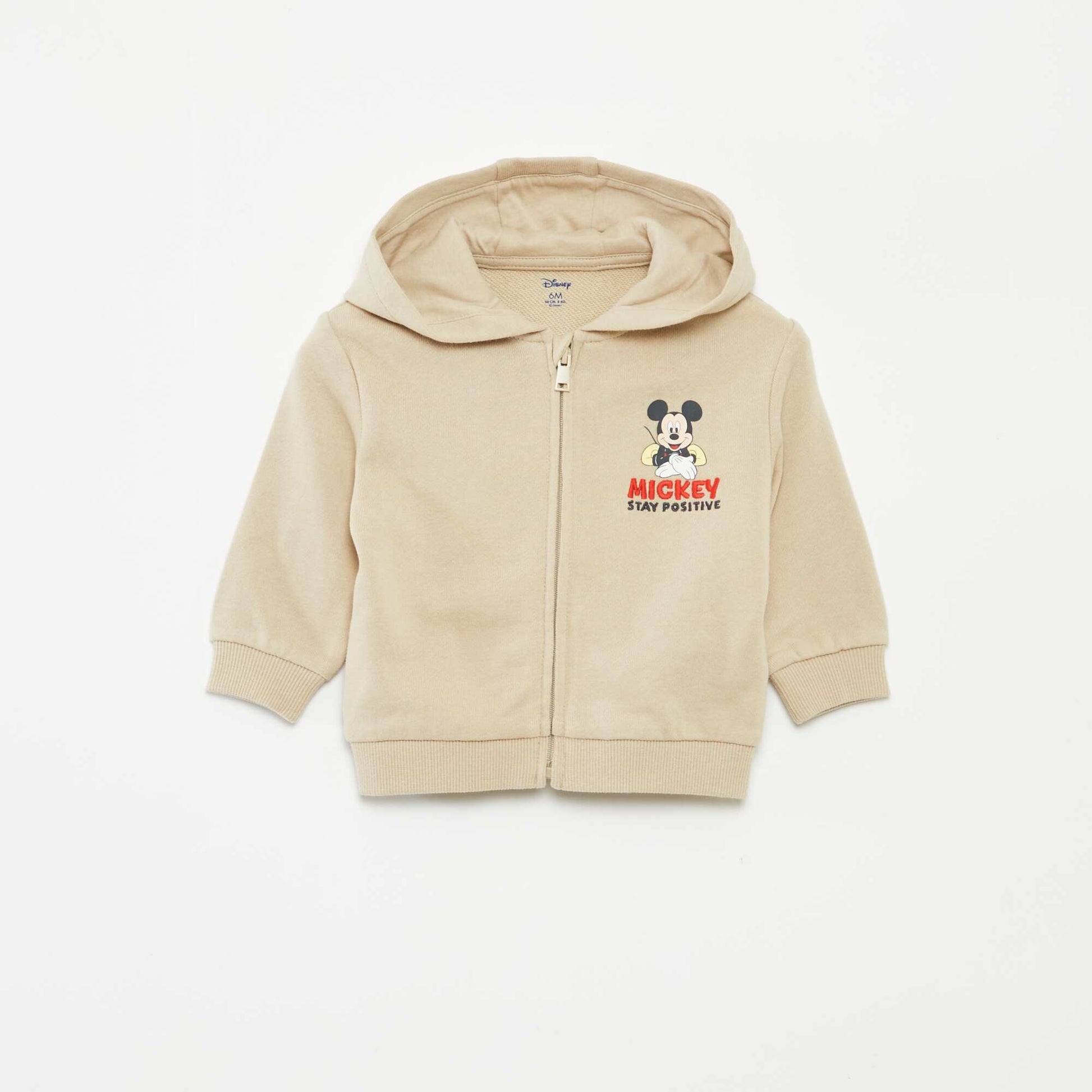 Sweat à capuche zippé 'Mickey' MARRON