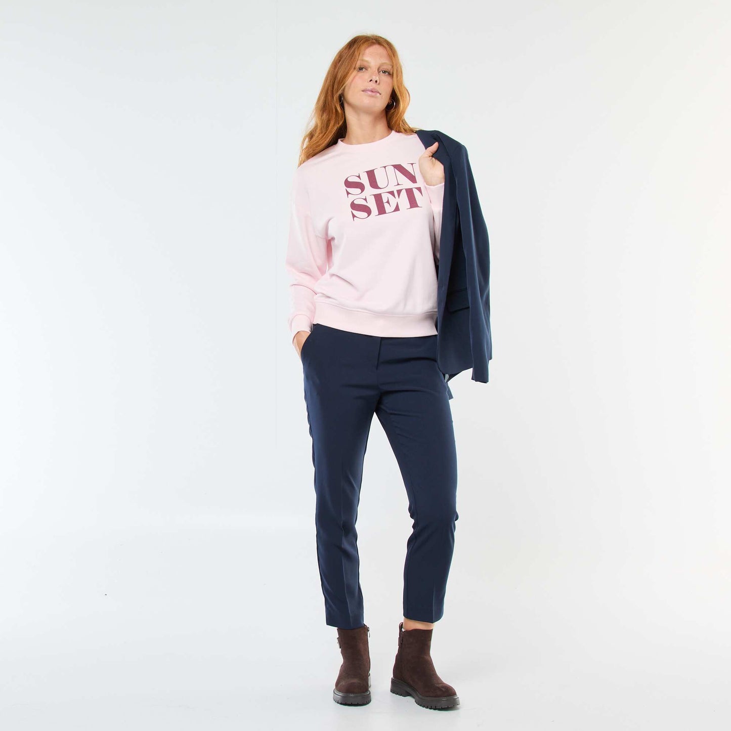 Sweat à col rond imprimé ROSE