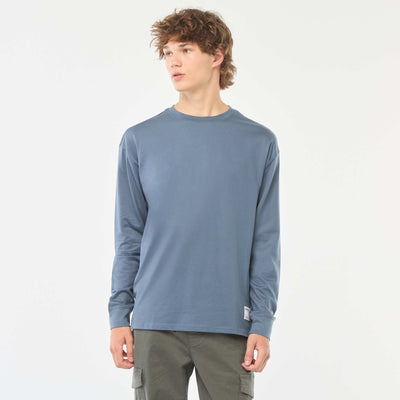 T-shirt en jersey à manches longues BLEU