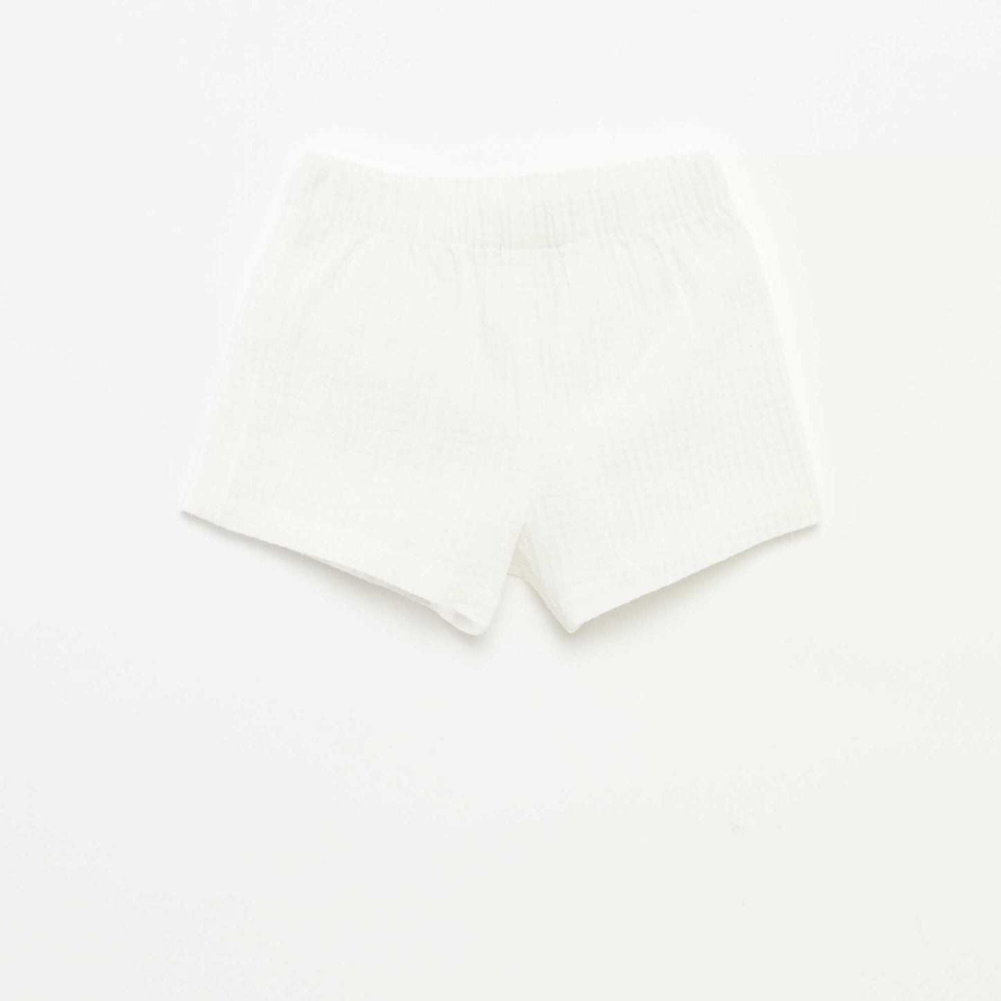 Ensemble blouse brodée + short - 2 pièces BLANC