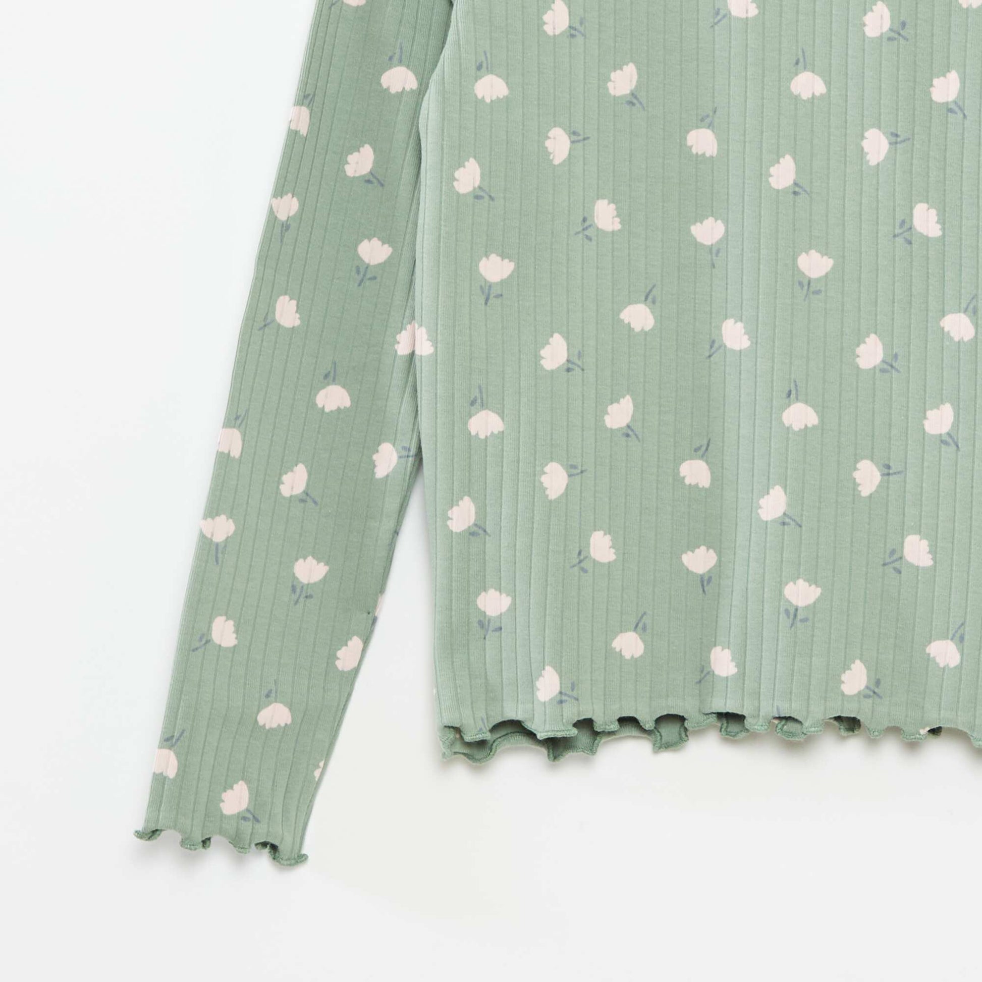 Lot de 2 t-shirts côtelés VERT