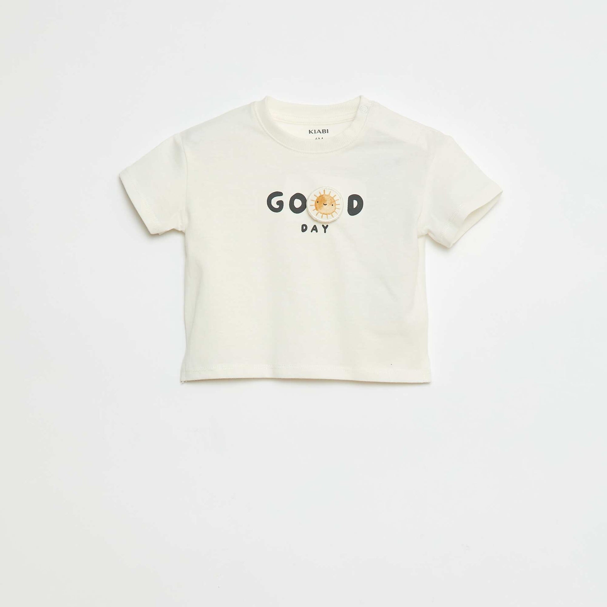 T-shirt imprimé en relief BLANC