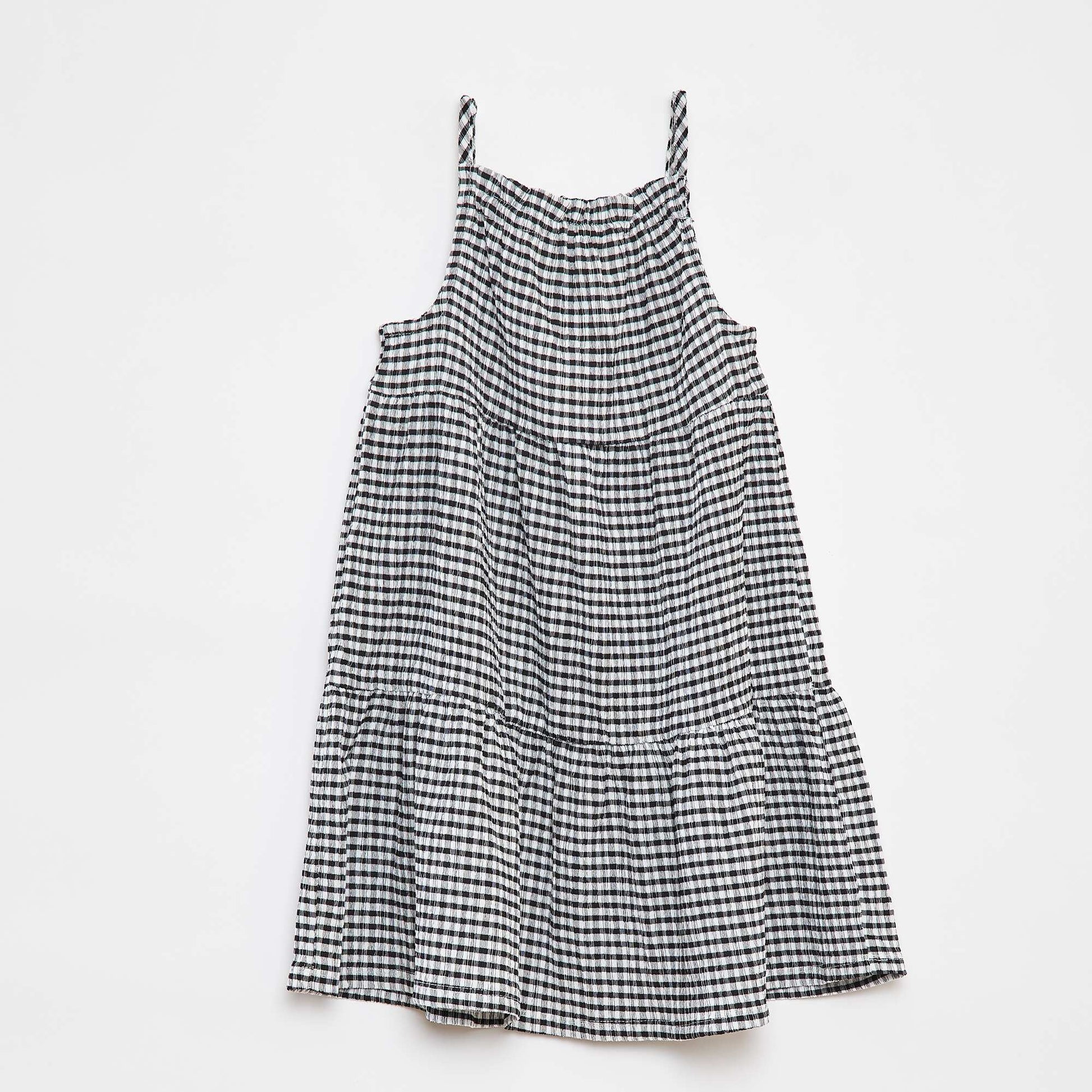 Robe vichy évasée NOIR