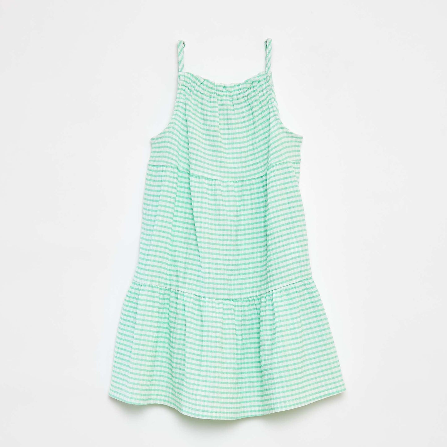 Robe vichy évasée VERT