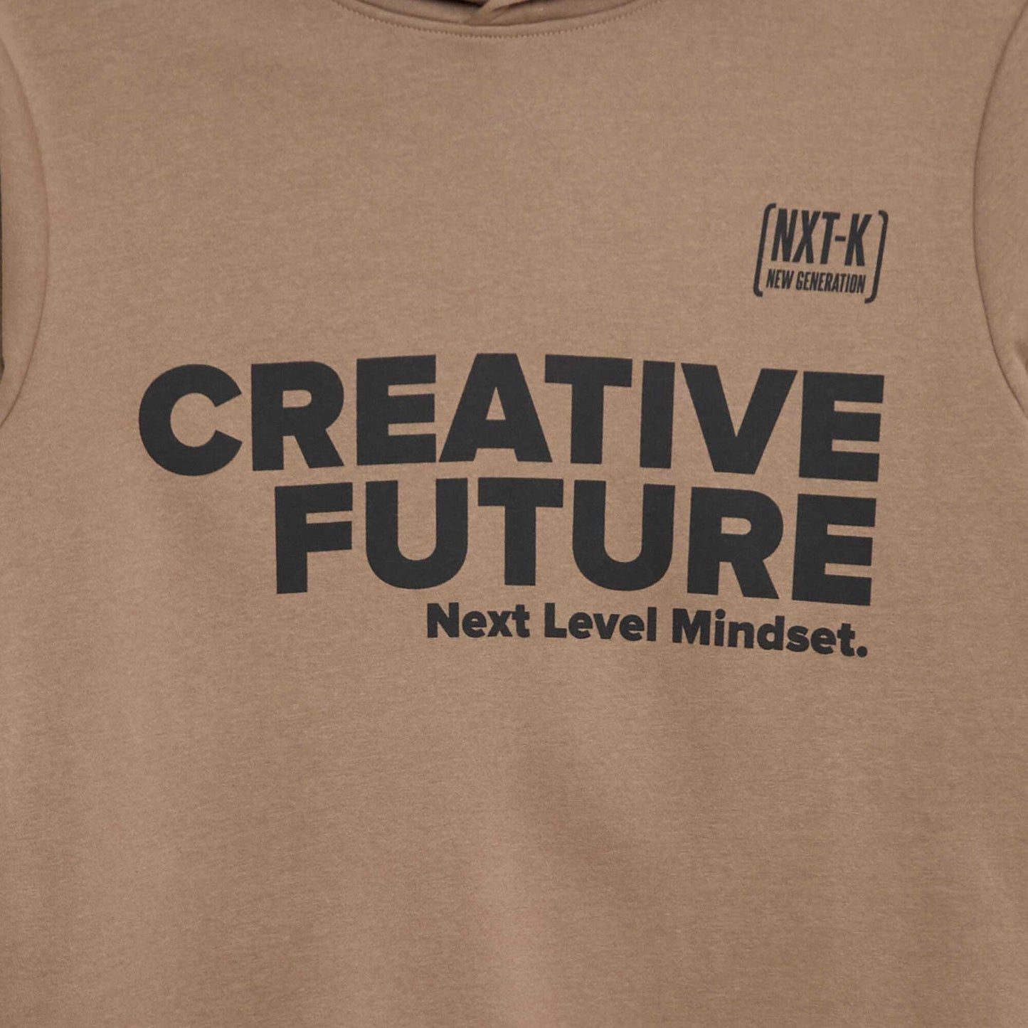 Sweat imprimé fantaisie en coton uni BEIGE