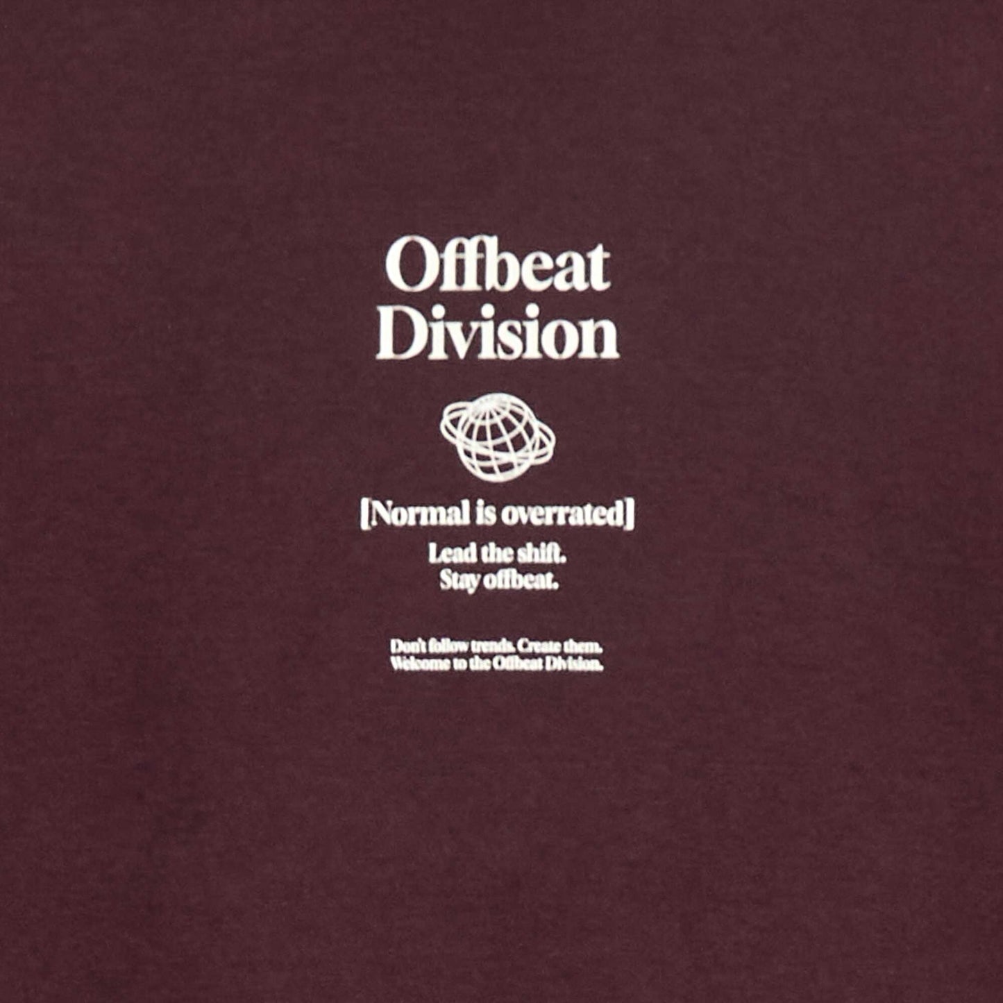 Sweat imprimé fantaisie en coton uni BORDEAUX