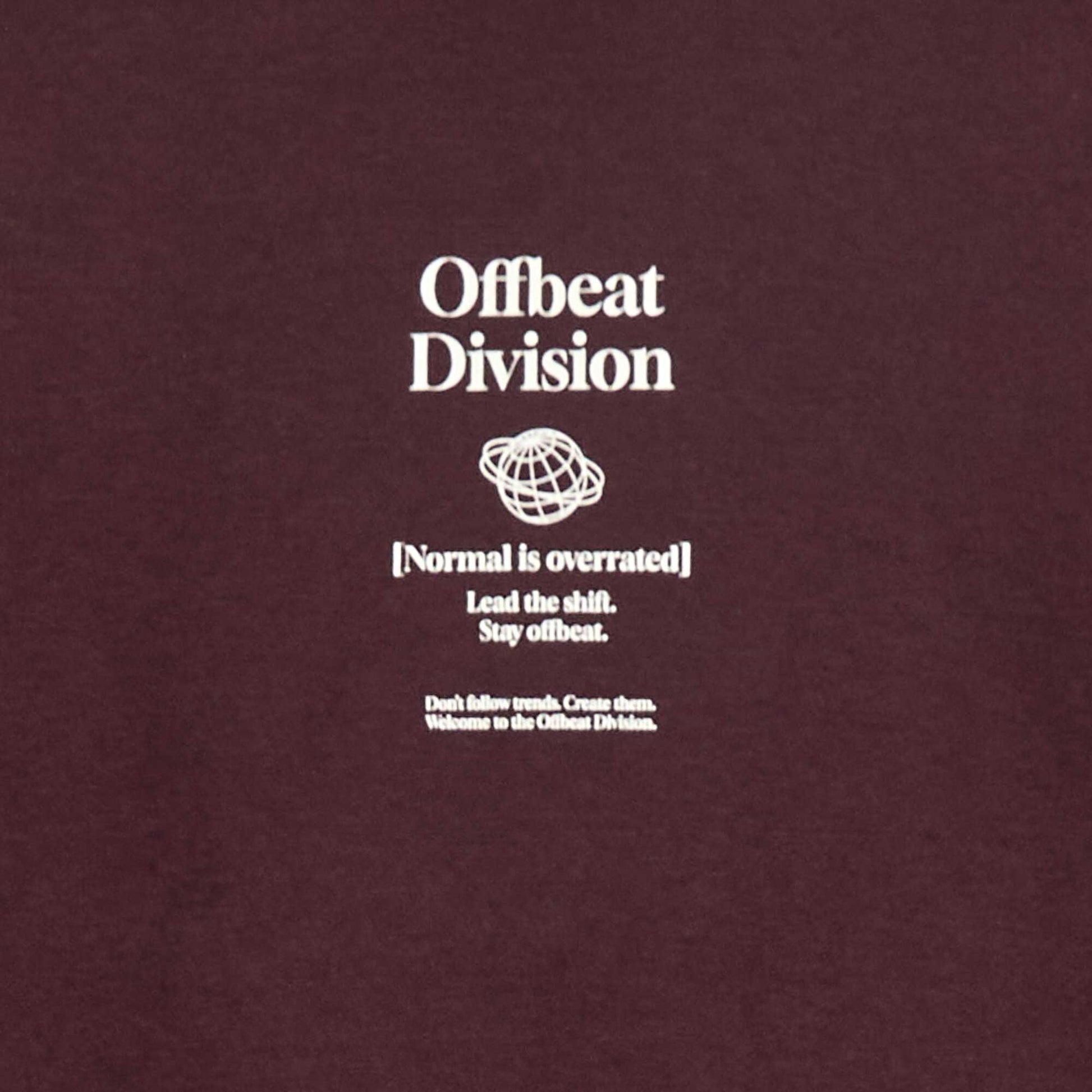 Sweat imprimé fantaisie en coton uni BORDEAUX