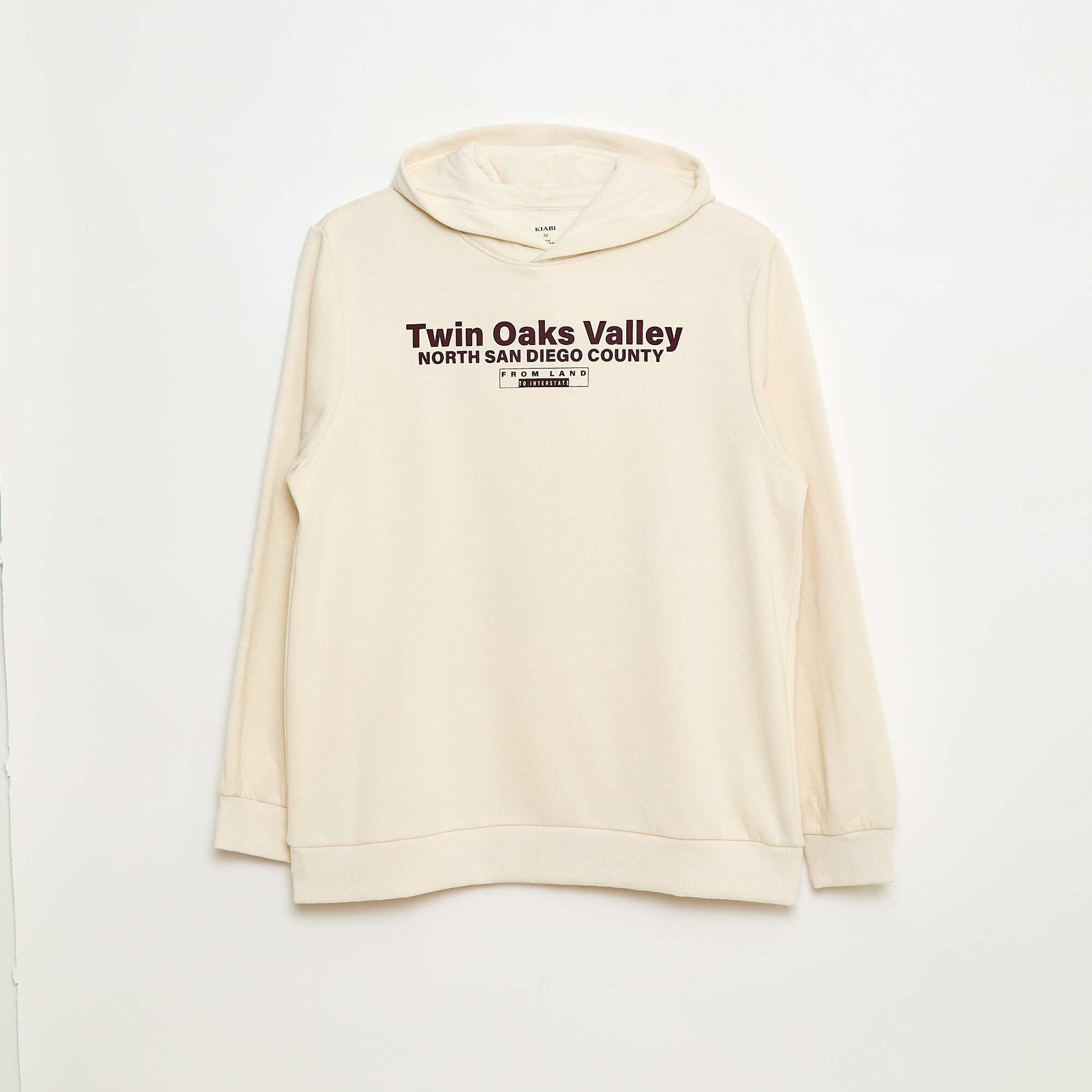 Sweat imprimé fantaisie en coton uni BLANC