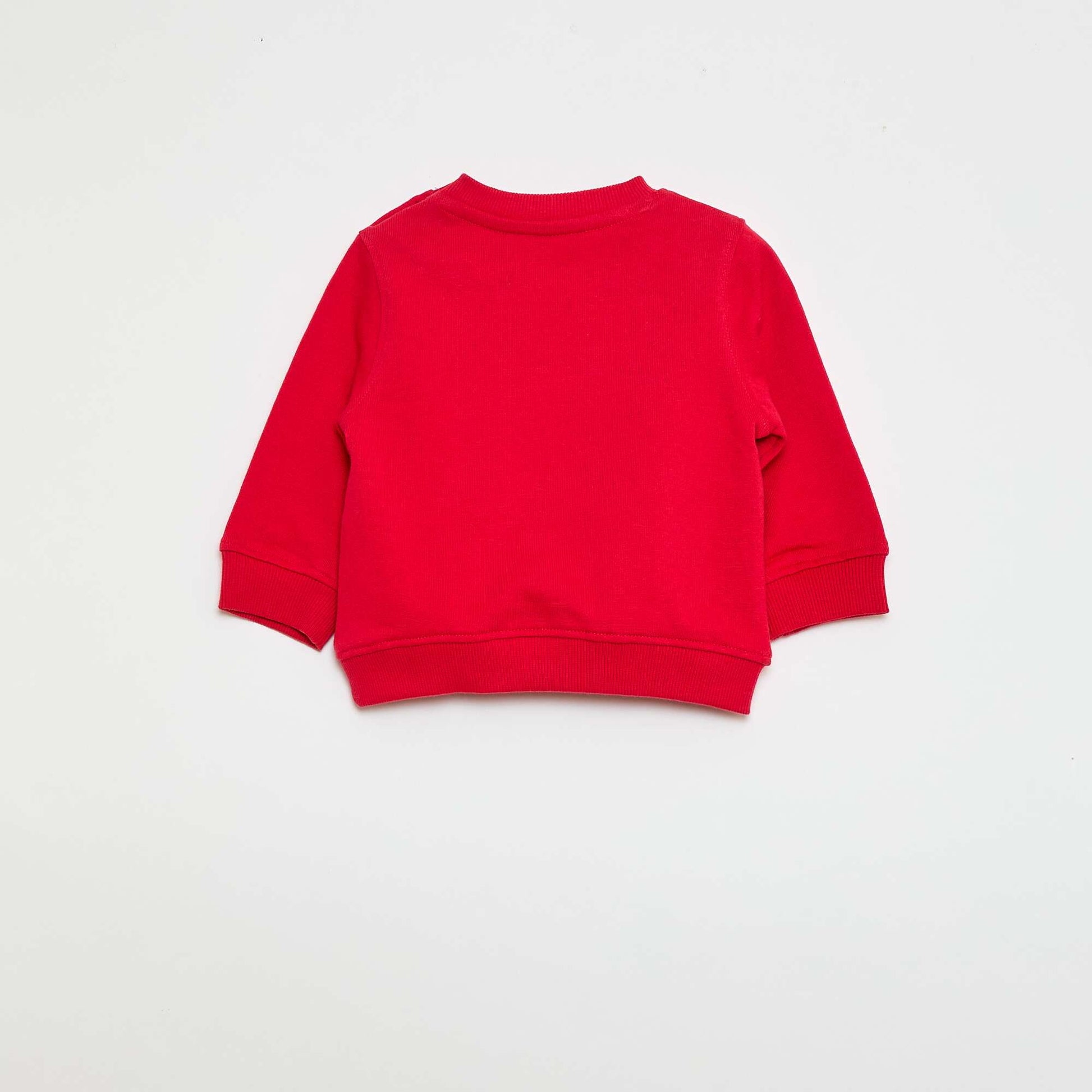 Sweat à manches longues avec imprimé ROUGE